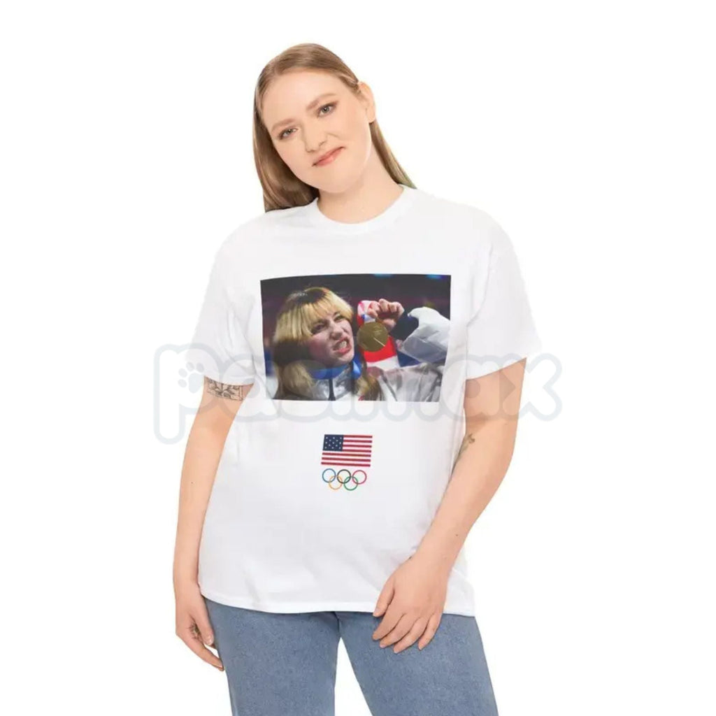 Pasimax Team USA Olympics American Flag T-Shirt - Official Style Olympic Rings Graphic Tee, Premium 100% Cotton Team USA Fan 