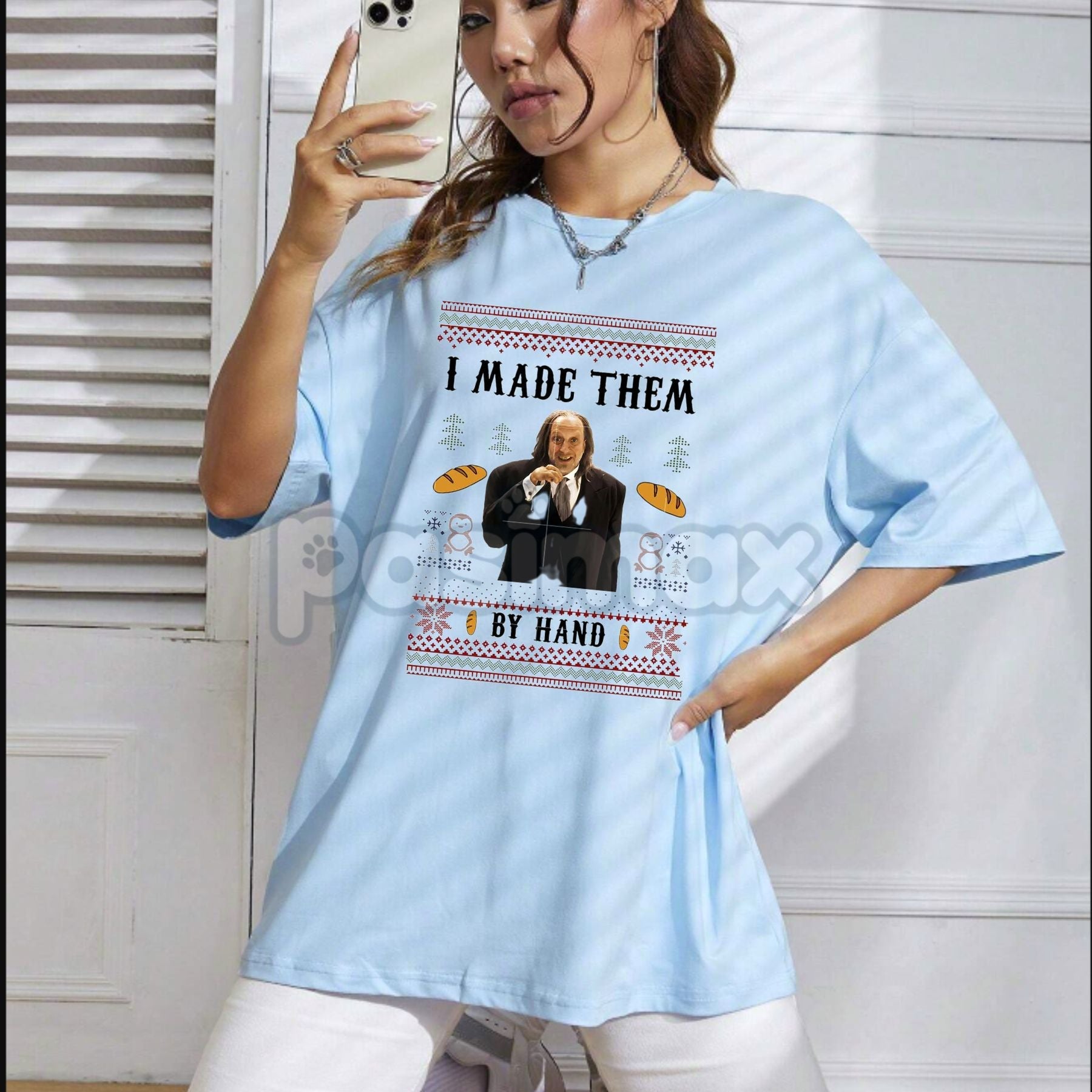 Pasimax Scary Movie "I Made Them By Hand" Ugly Christmas T-Shirt - Funny Hanson Quote Tee, Cult Comedy Holiday Gift, Parody X