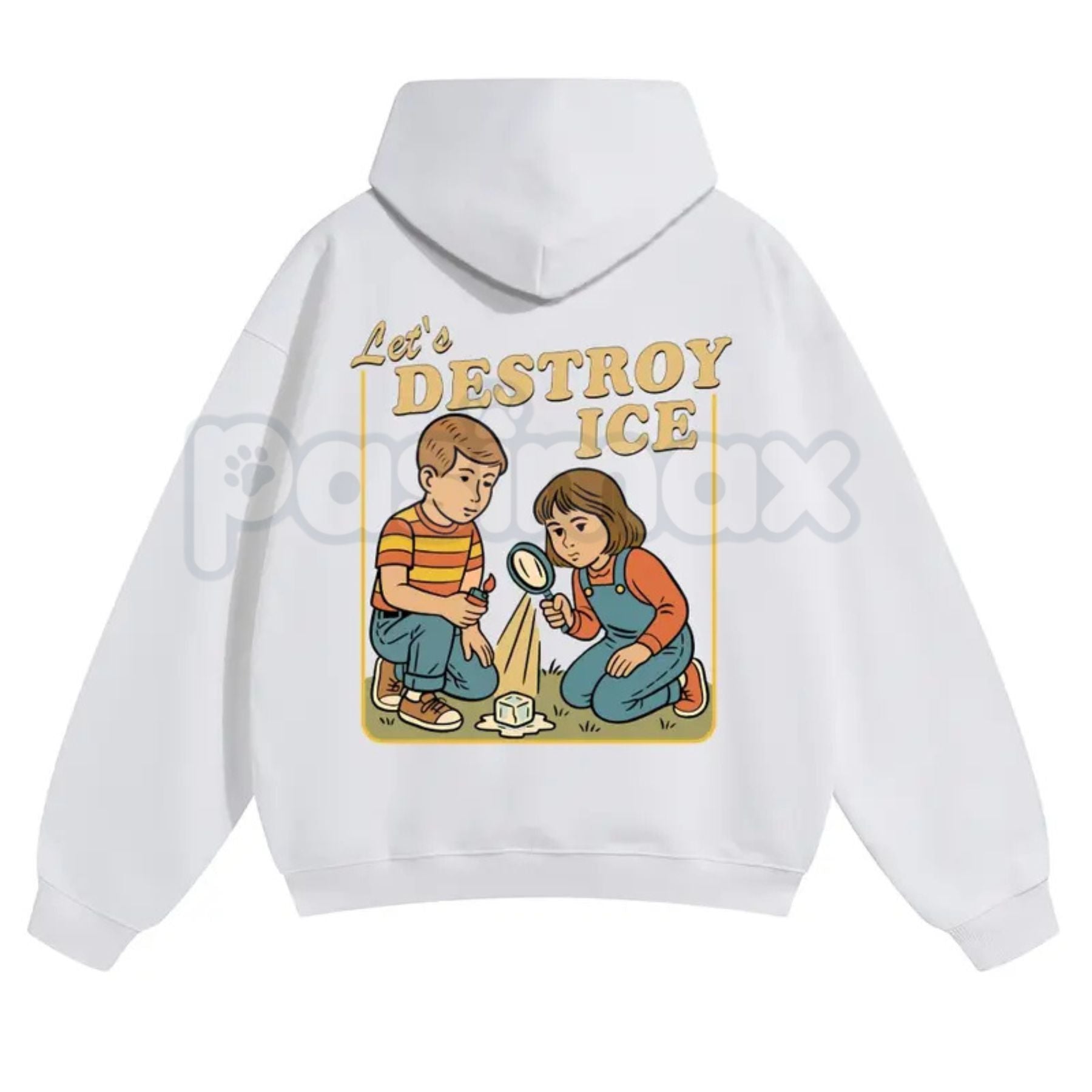 Pasimax Let’s Destroy ICE Hoodie — detail close-up