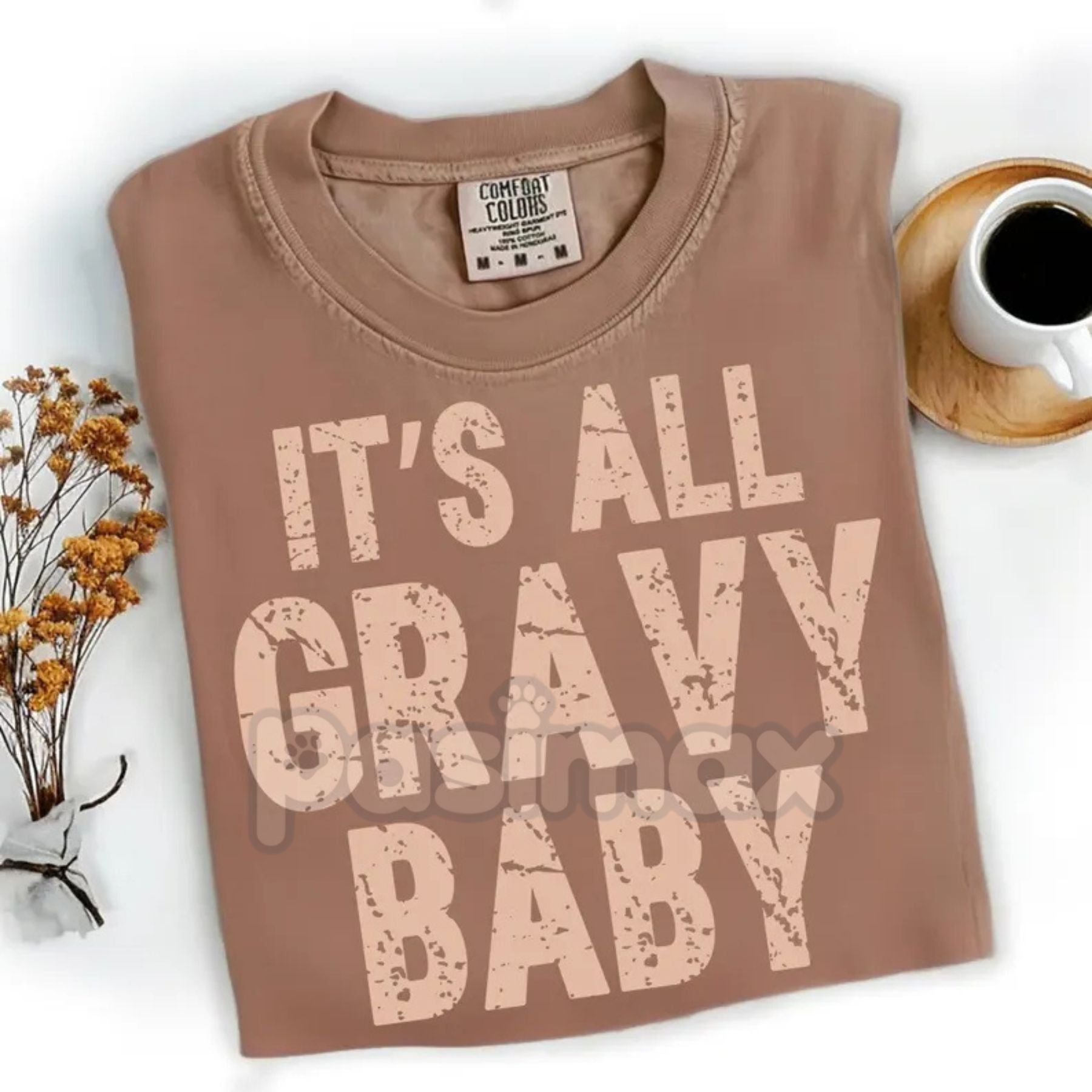 Pasimax Comfort Colors® 'Stuffing Is My Favorite' Funny Thanksgiving T-Shirt – Vintage Distressed Turkey Tee, Foodie Holiday 