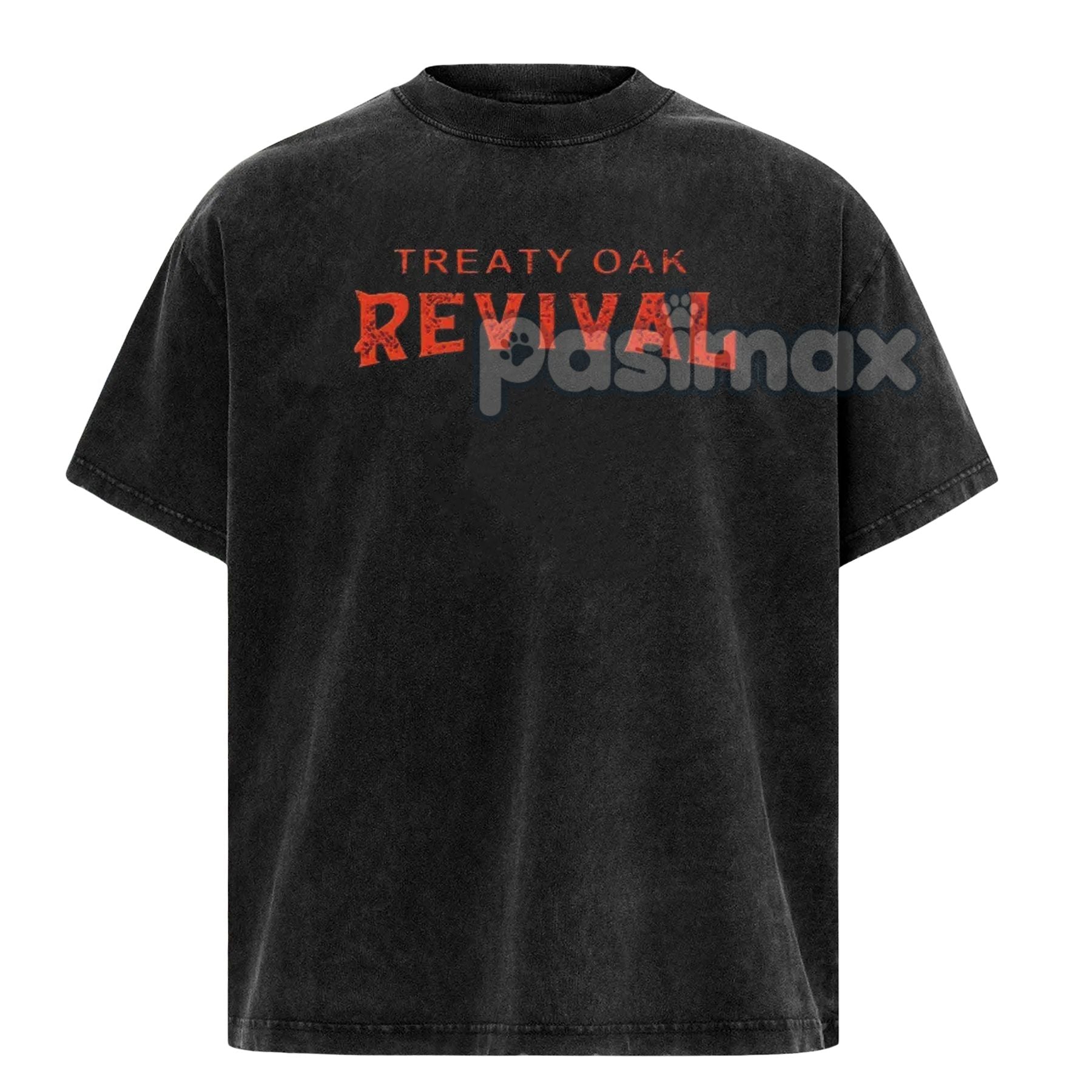 Pasimax Retro Treaty Oak Revival Western T-Shirt — detail close-up