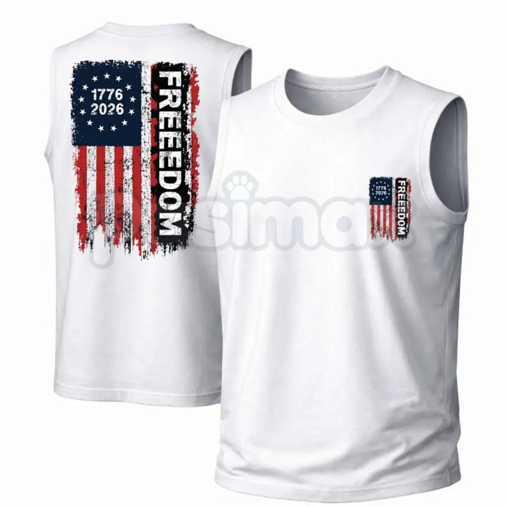 USA 250th Anniversary Tank Top – Patriotic Commemorative Graphic Tee, Classic Fit Summer Apparel for Men