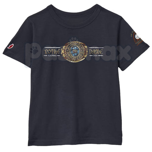 Toddler Notre Dame "The Shirt" 2026 – Official Collegiate Wear Navy Fighting Irish Tee, Premium 100% Cotton ND Football Graphic Top, Soft Lived-In Heavyweight Youth Fan Shirt, Made in USA
