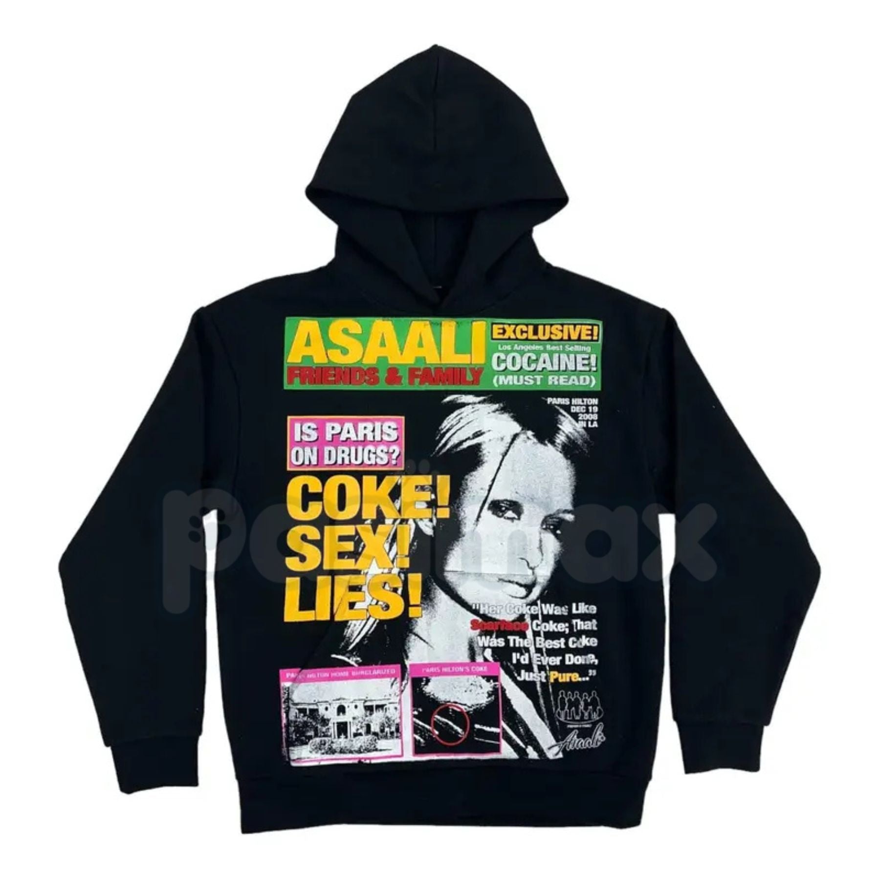 Pasimax FNF Paris Pullover – French Fitness & Streetwear Hoodie, Flag Graphic & Lifestyle Apparel, Unisex — detail close-up