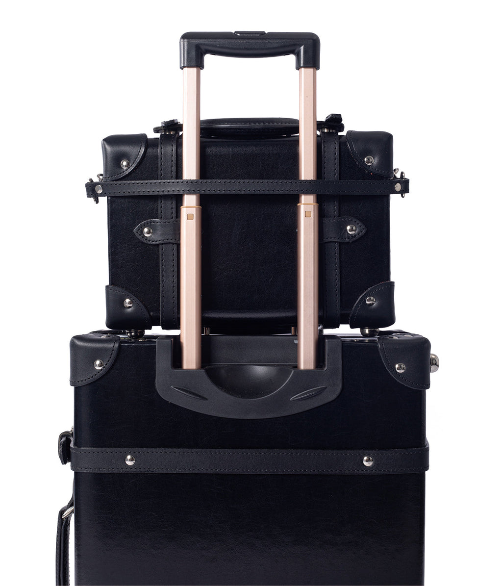 Aristocratic Leather Carry-on Set - Black