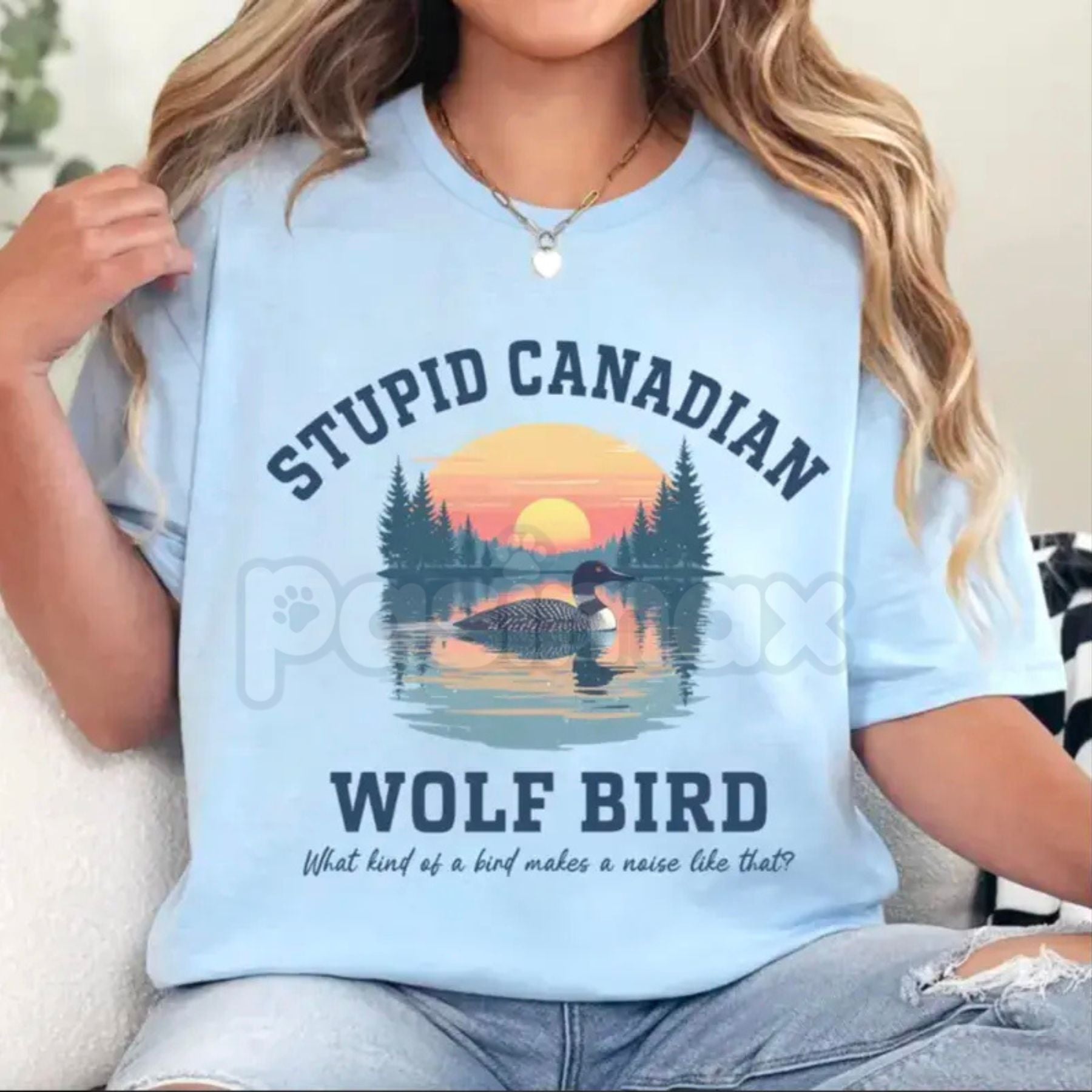 Pasimax "Stupid Canadian Wolf Bird" Hockey Romance T-Shirt - Funny LGBT Hockey Fan Gift, BookTok Sarcastic Sports Romance Tee