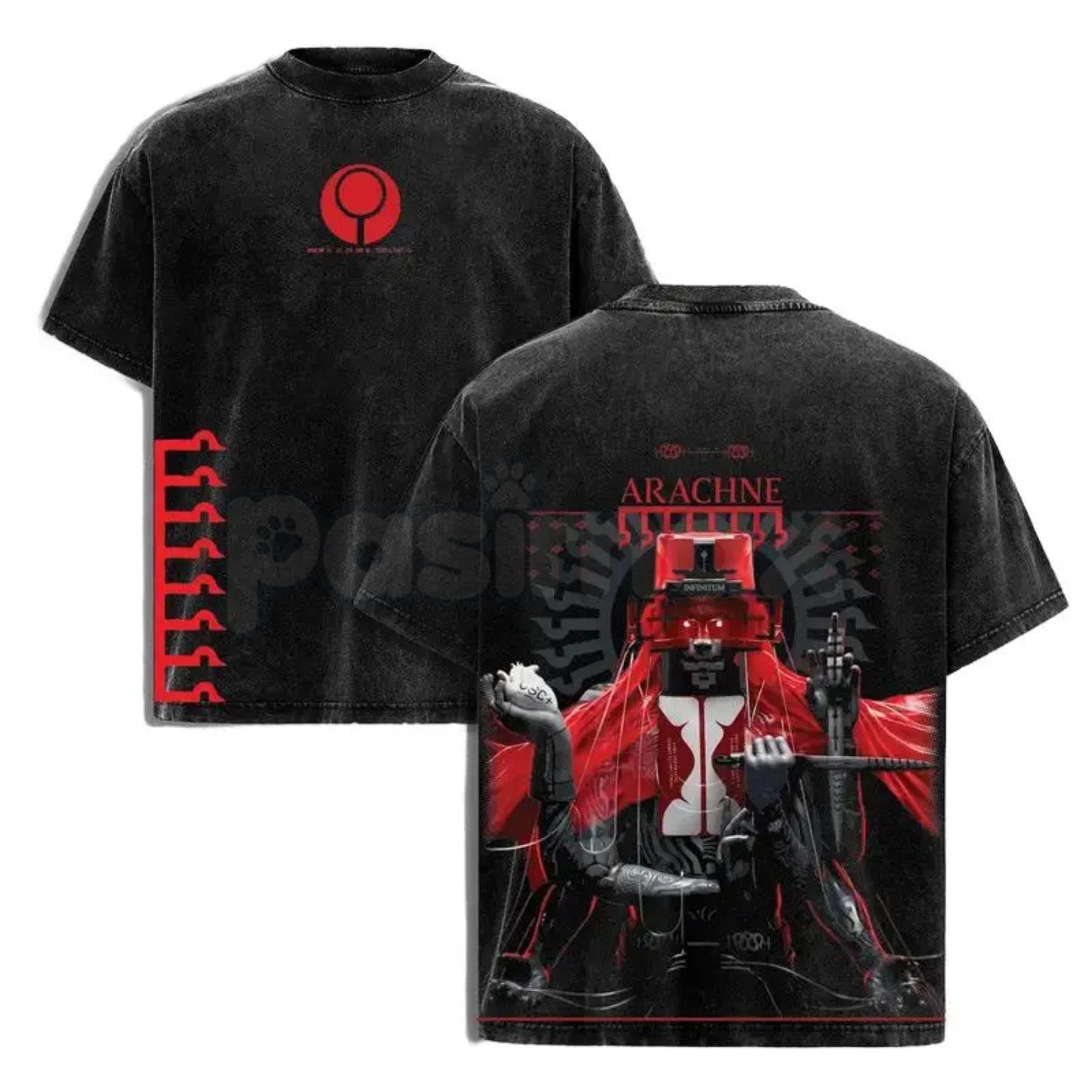 Arachne Marathon Graphic Streetwear T-Shirt – Greek Mythology Weaving Graphic Tee, Lightweight Vintage Washed Cotton Top