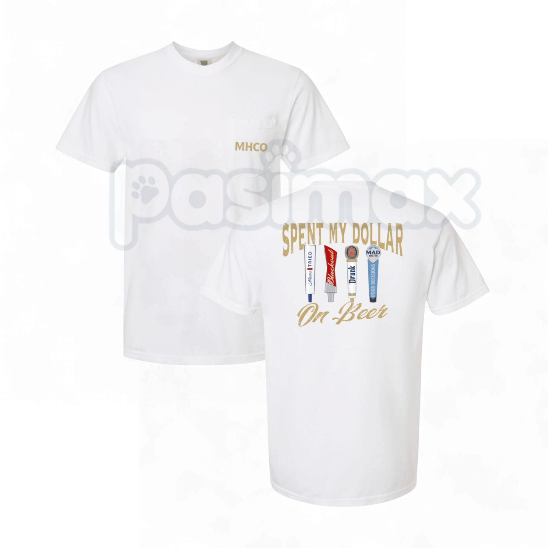 "Spent My Dollar On Beer" T-Shirt – Retro Country Music Graphic Tee, Remastered Heavy Cotton Blue Collar Top, Soft Lived-In Heavyweight Lyric Statement Shirt, Made in USA