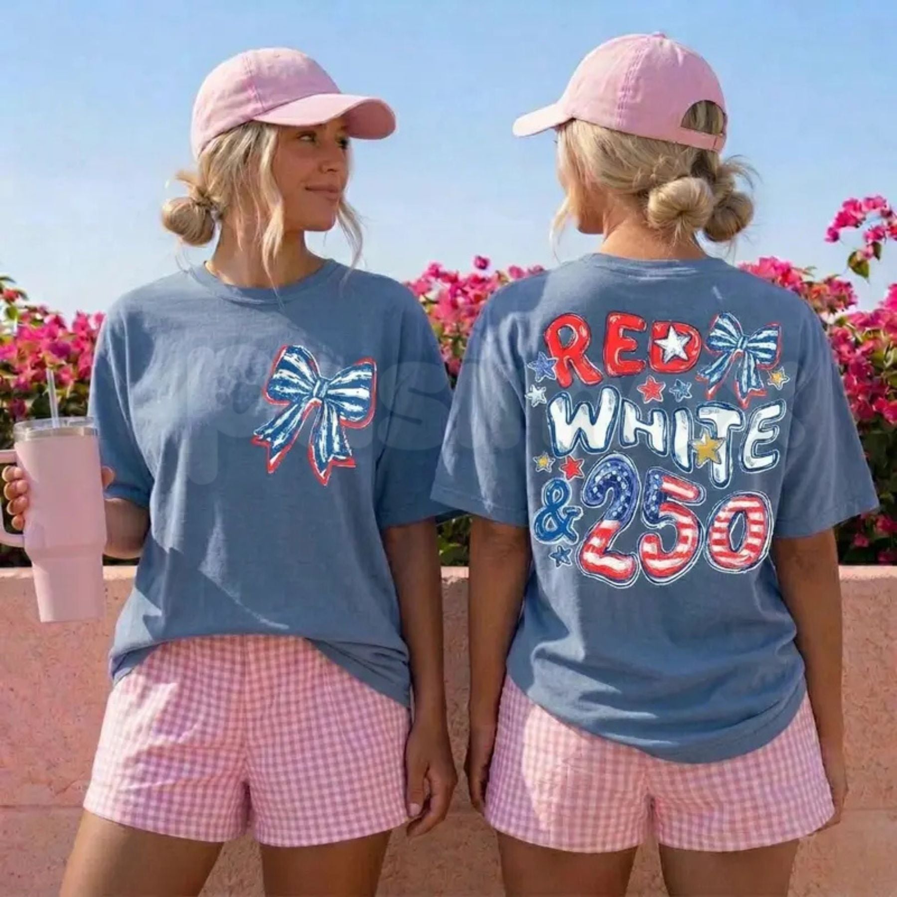 Comfort Colors® Vintage "Red White & 250" America 250th Anniversary T-Shirt – Retro Semiquincentennial Graphic Tee, Trendy Aesthetic Patriotic USA Top