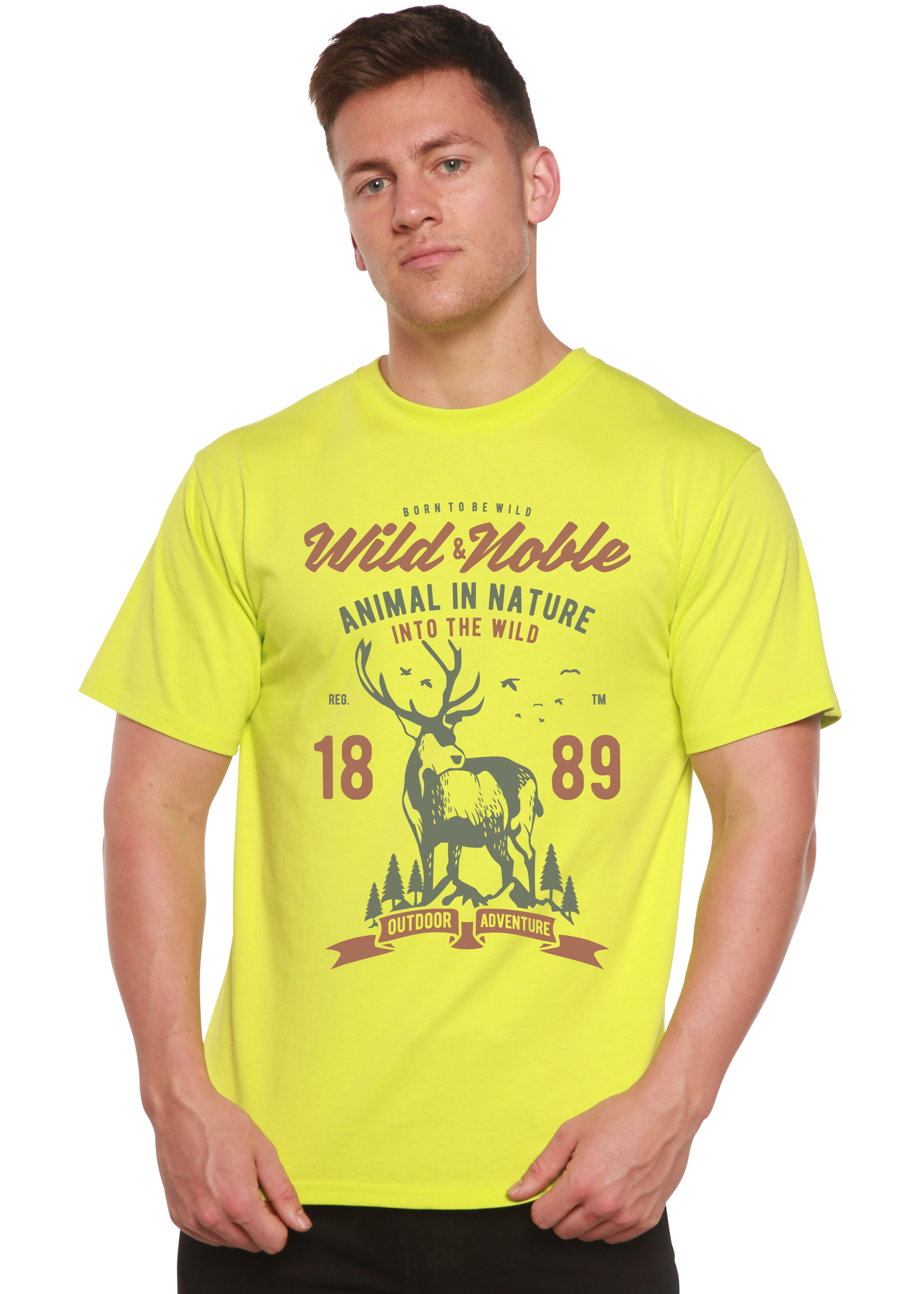Spun Bamboo Wild And Noble Spun Bamboo® Men's Bamboo Viscose/Organic Cotton Short Sleeve Graphic T-Shirt — alternative angle