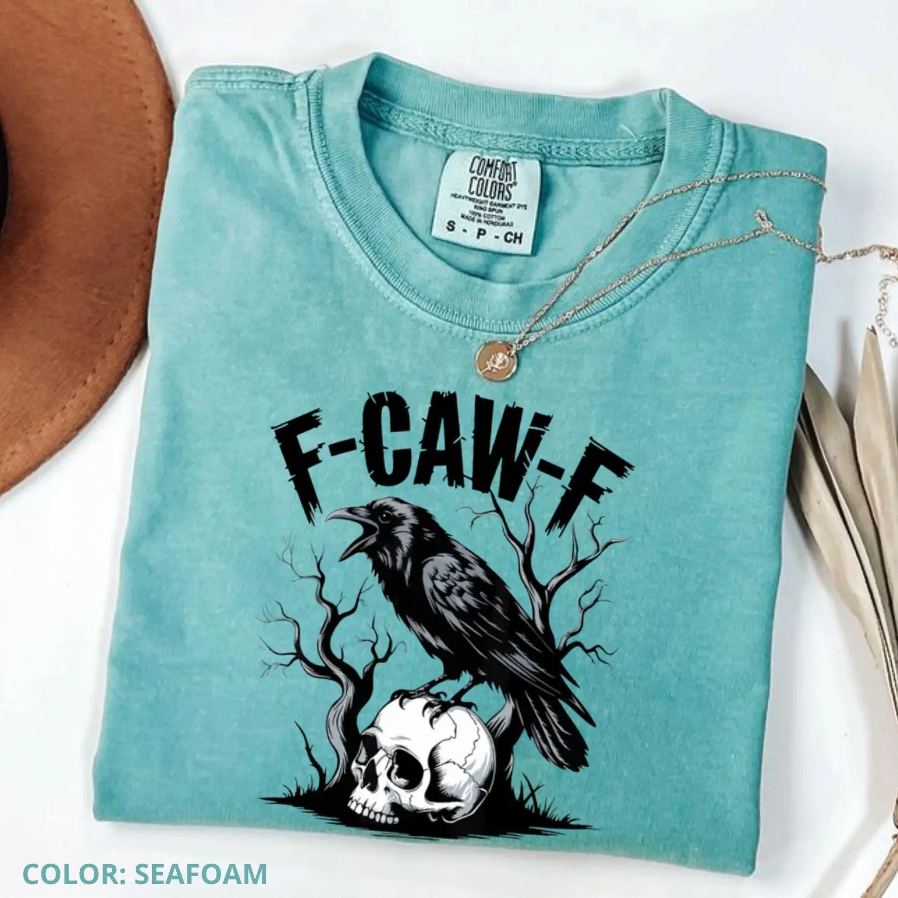 Pasimax Comfort Colors F-Caw-F T-Shirt – Witty Crow Art, Sassy Raven Funny Tee, Edgy Humor Shirt, Bold Statement Top — lifest