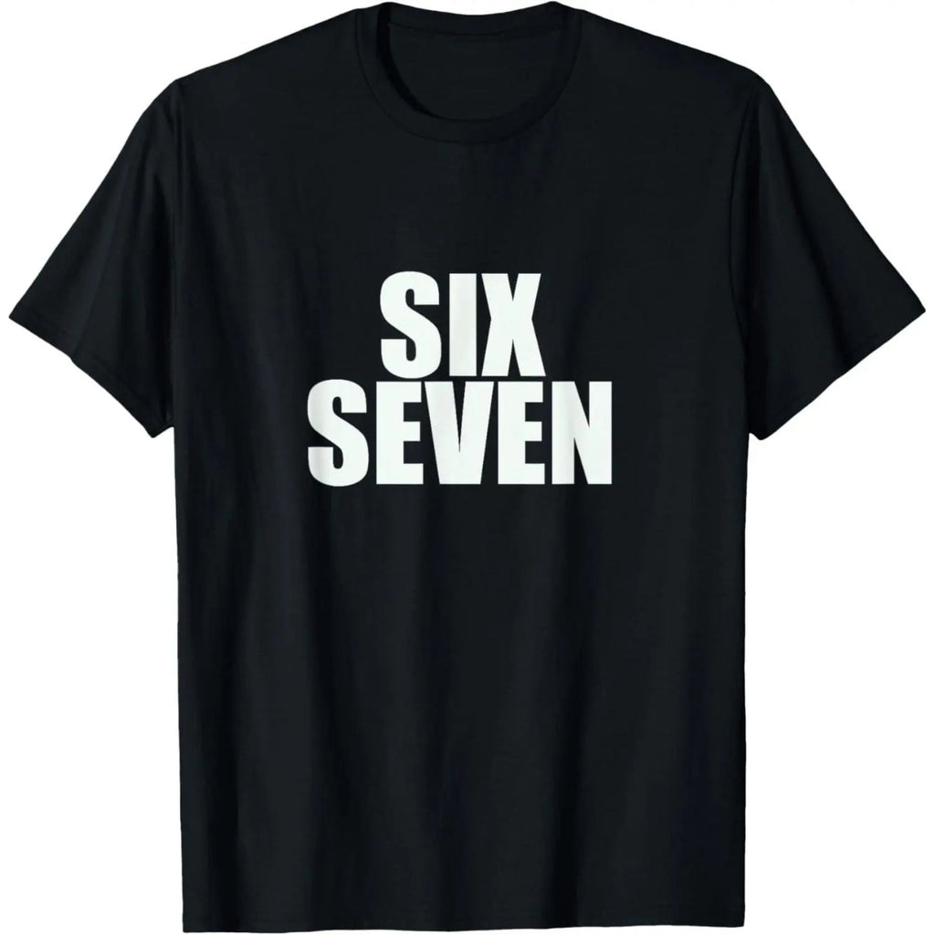 Pasimax "Six Seven 6 7" Fun Meme T-Shirt — detail close-up