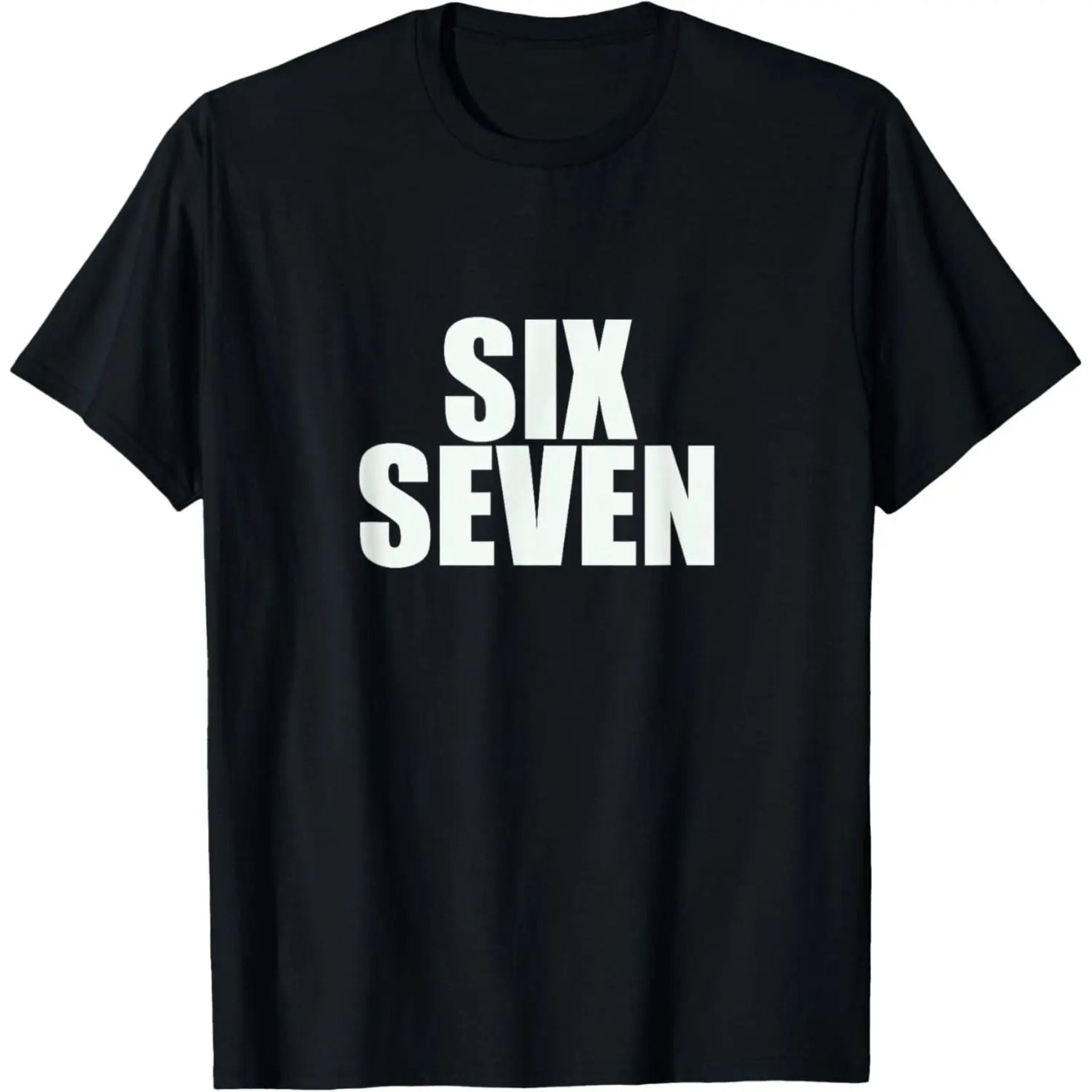 Pasimax "Six Seven 6 7" Fun Meme T-Shirt — detail close-up