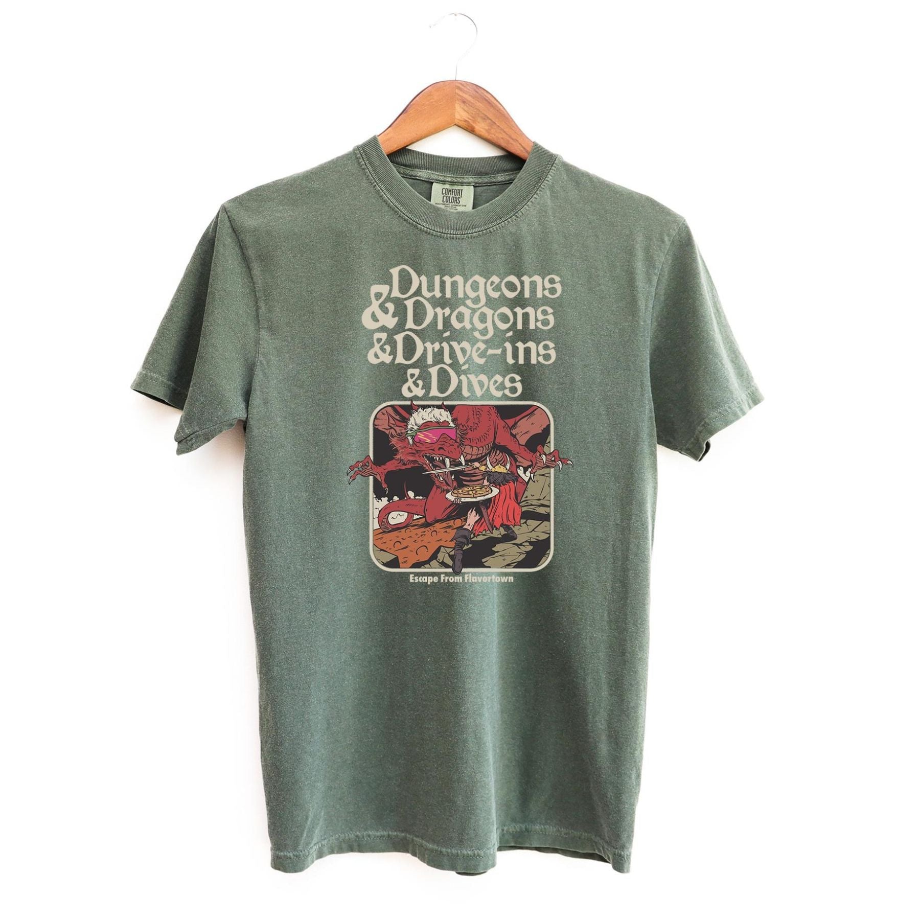 Pasimax Vintage Food & Fantasy Tee — detail close-up