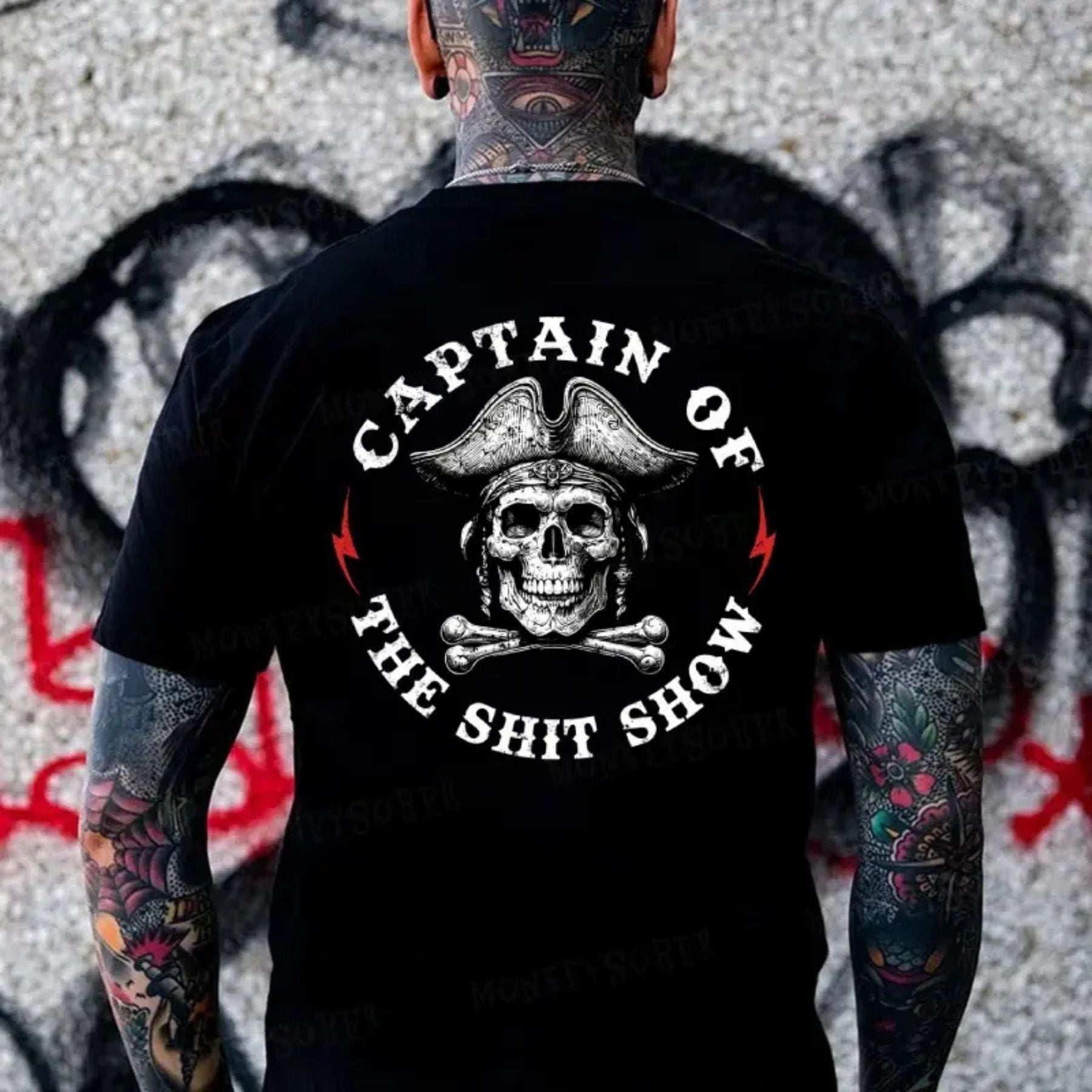 Pasimax "Captain Of The Shit Show" T-Shirt — detail close-up