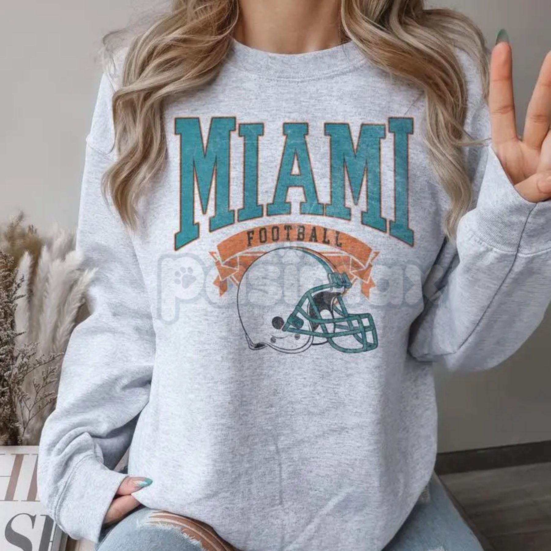 Pasimax Vintage All 27 Team Football Sweatshirt — detail close-up