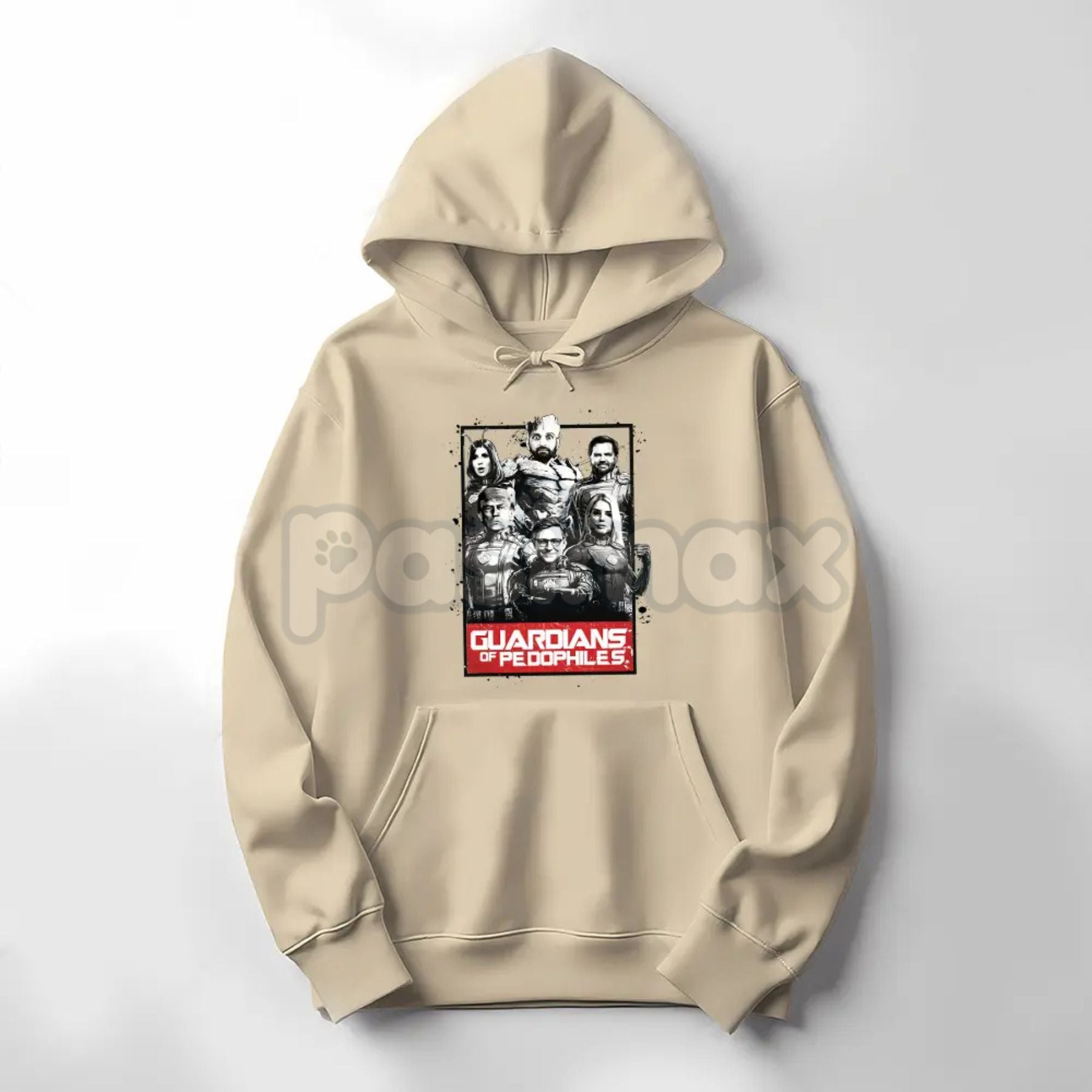 Pasimax GOP Guardians of Pedos Statement Hoodie – Edgy Political Satire Pullover, Unisex Social Commentary Apparel — detail c