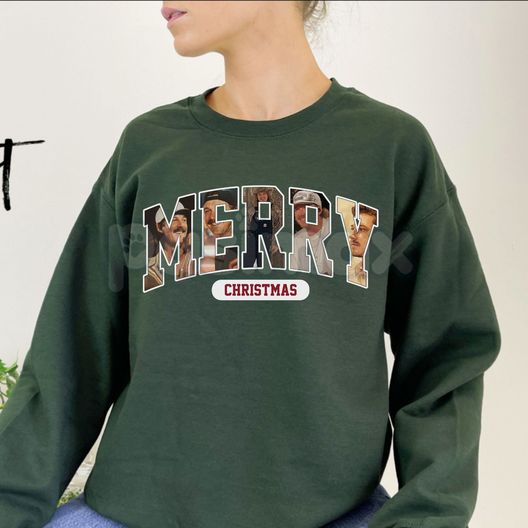 Pasimax Morgan Wallen MERRY Christmas Sweatshirt | Country Music Holiday Crewneck | Last Night's Look Festive Jumper | Wallen