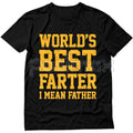 Pasimax "World Best Farter I Mean Father" Shirt - Funny Gifts for Dad Tee, Crude Father's Day Humor, Fart Joke Men's T-Shirt 