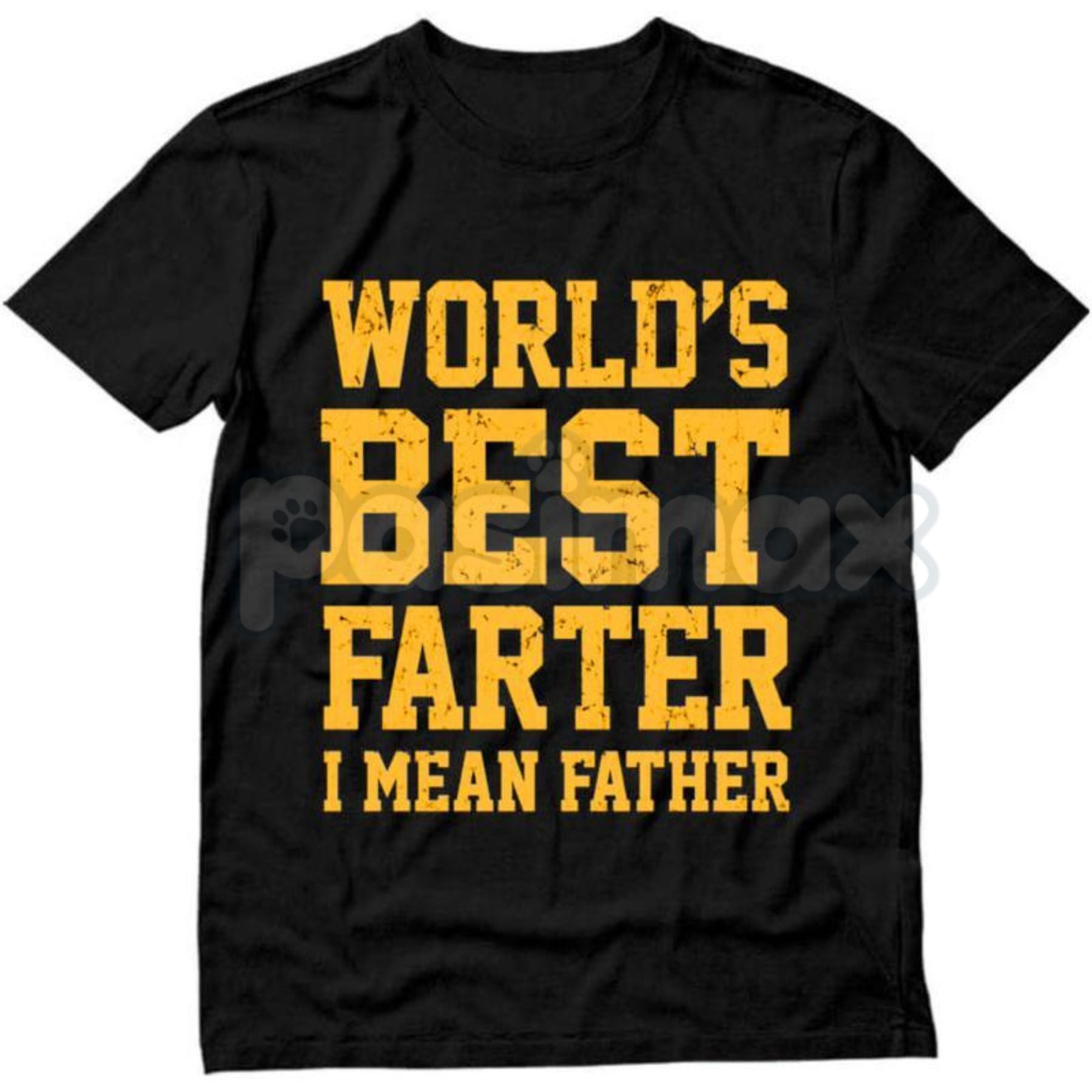 Pasimax "World Best Farter I Mean Father" Shirt - Funny Gifts for Dad Tee, Crude Father's Day Humor, Fart Joke Men's T-Shirt 
