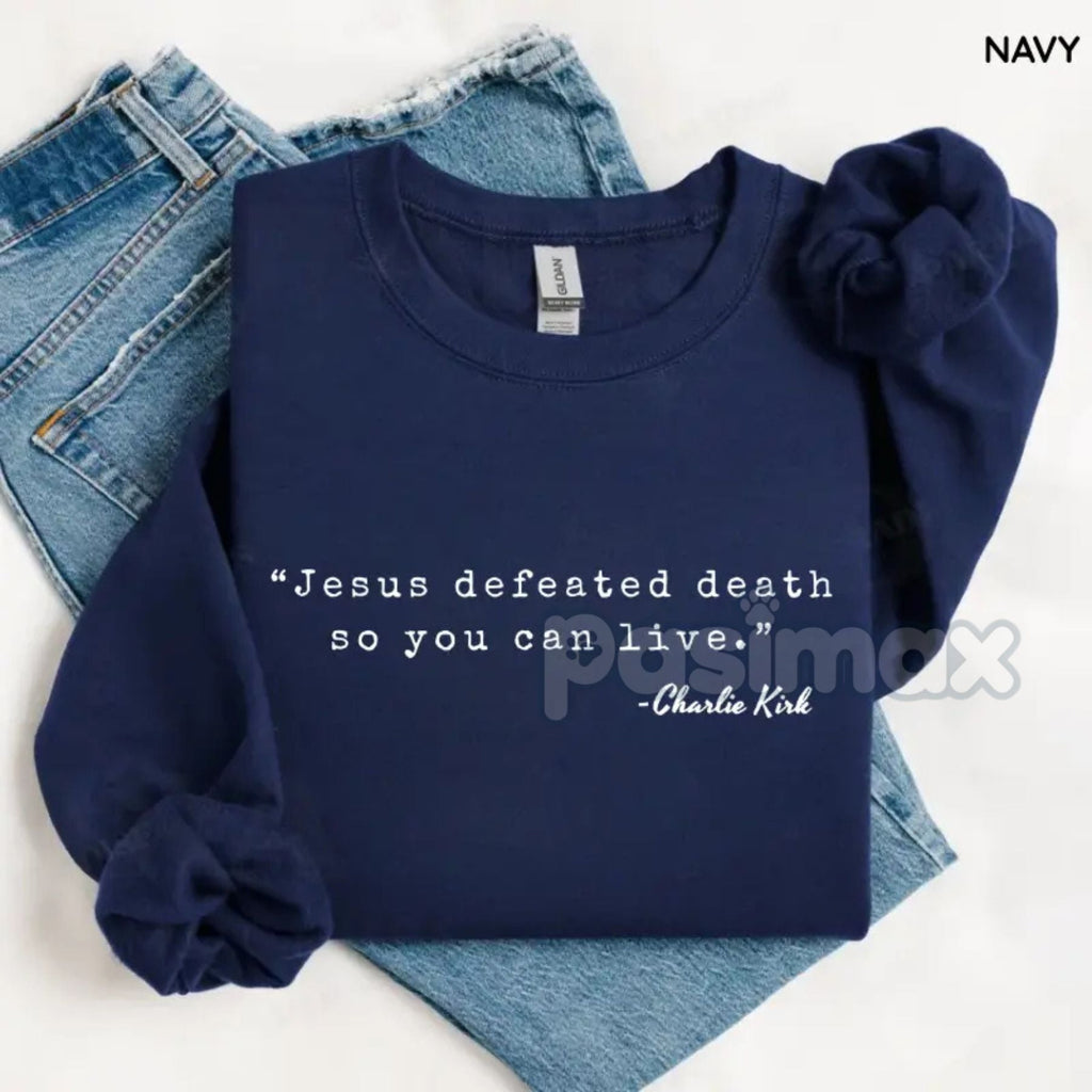 Pasimax Jesus Defeated Death Sweatshirt – Powerful Faith Statement Top — lifestyle context