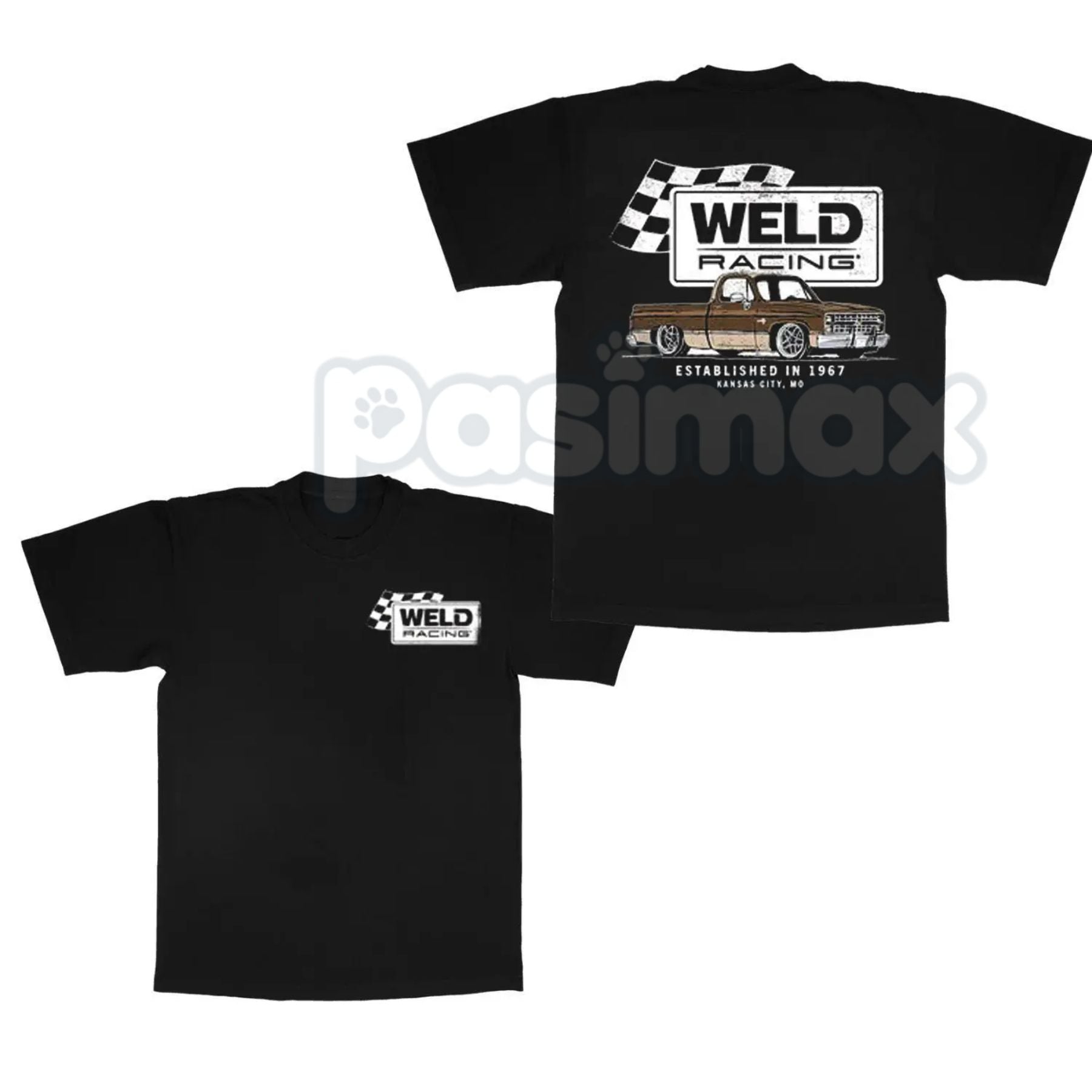 Weld Racing C10 Truck Classic T-Shirt – Retro Square Body 2-Sided Graphic Tee, Premium 100% Cotton Custom Pickup Top, Soft Lived-In Heavyweight Trucker Gift, Made in USA