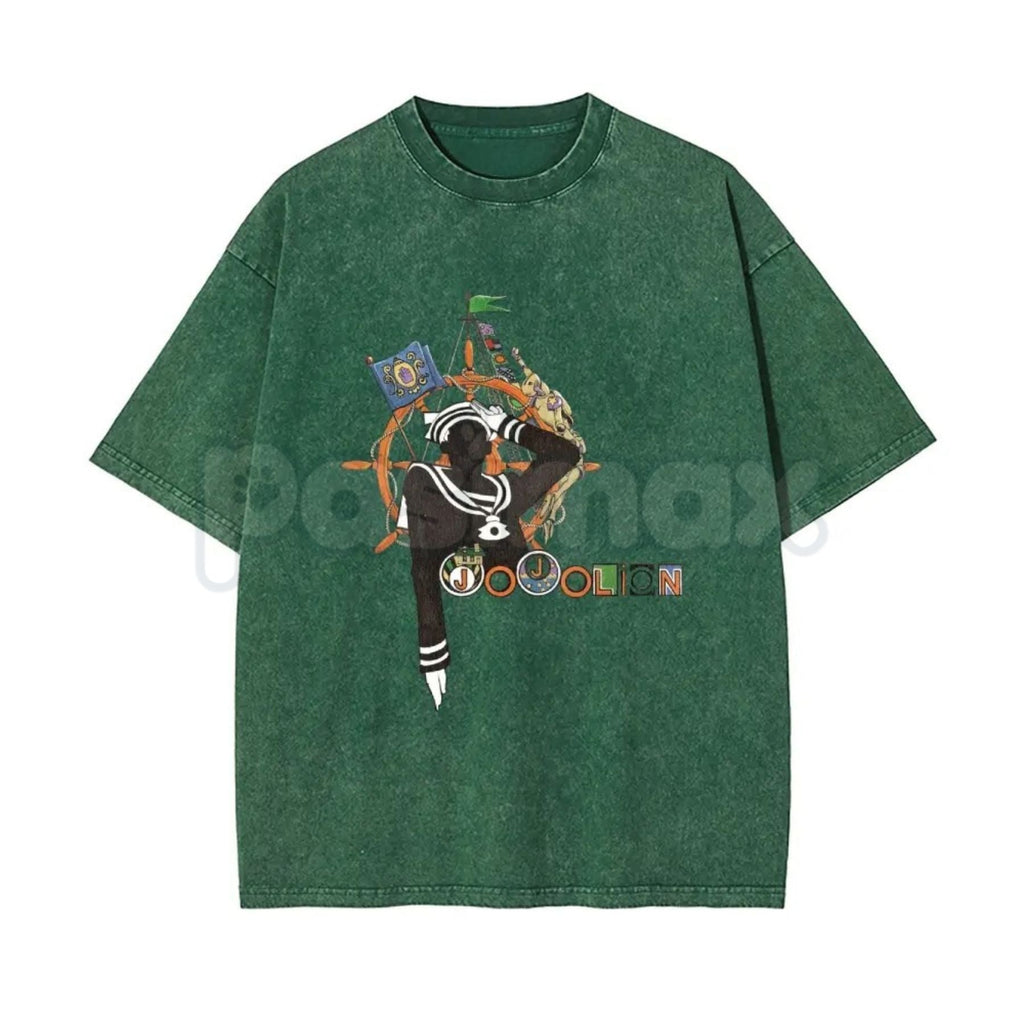 Pasimax Josuke Higashikata Jojolion Tee – JoJo's Bizarre Adventure Part 8 Retro Wash Cotton Unisex Graphic Shirt — detail clo