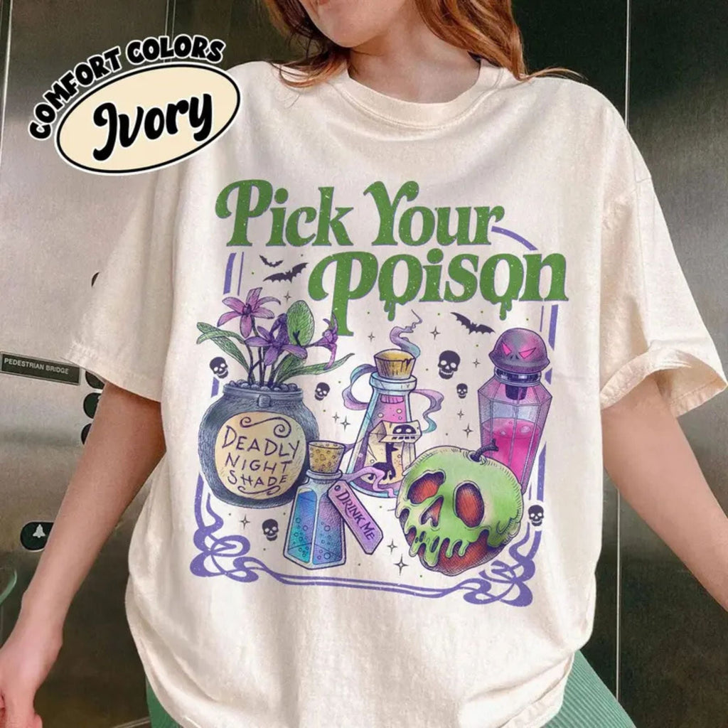 Pasimax 'Pick Your Poison' Vintage Disney Villain Tee — detail close-up