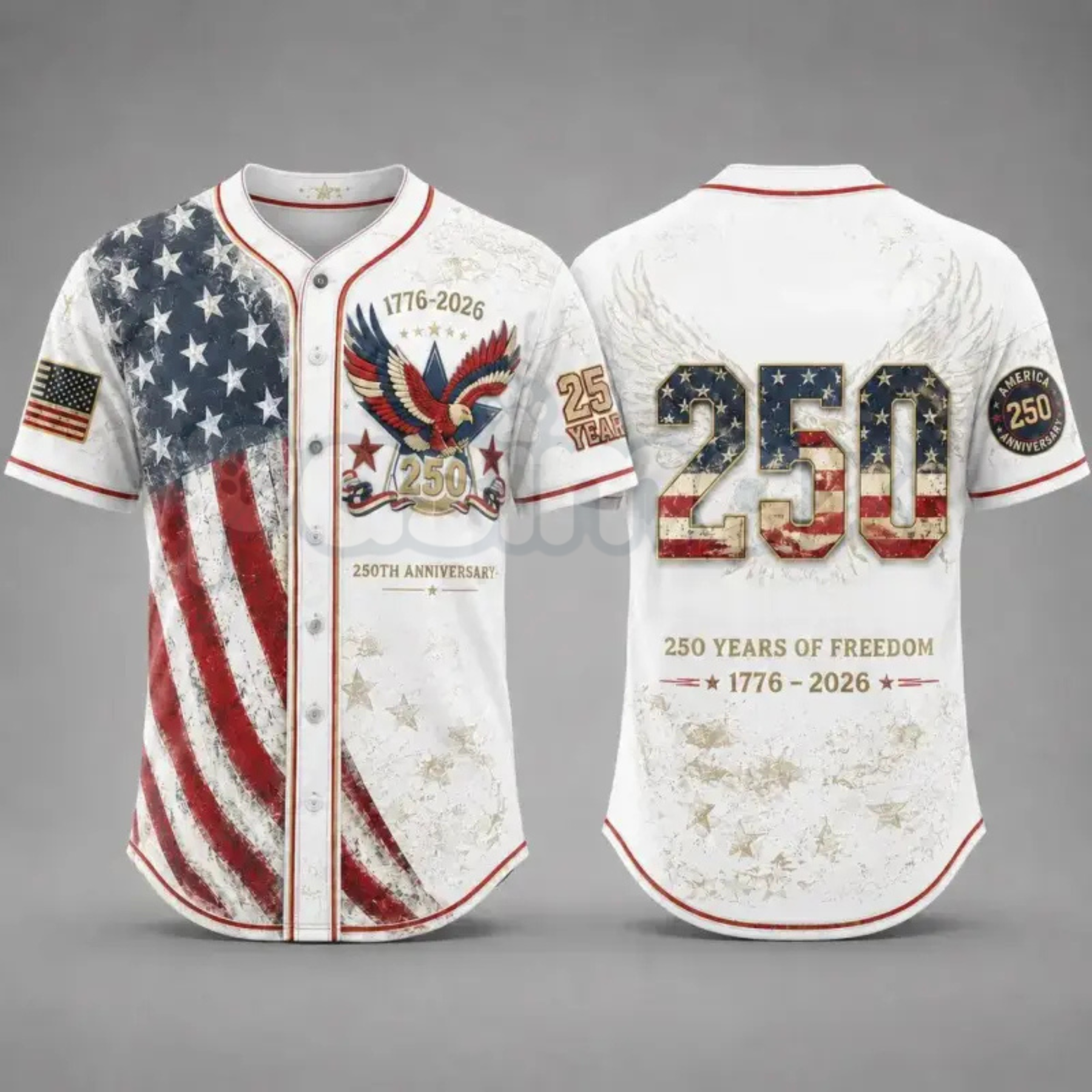 America 250th Anniversary Baseball Jersey – USA 1776–2026 Semiquincentennial Patriotic Shirt
