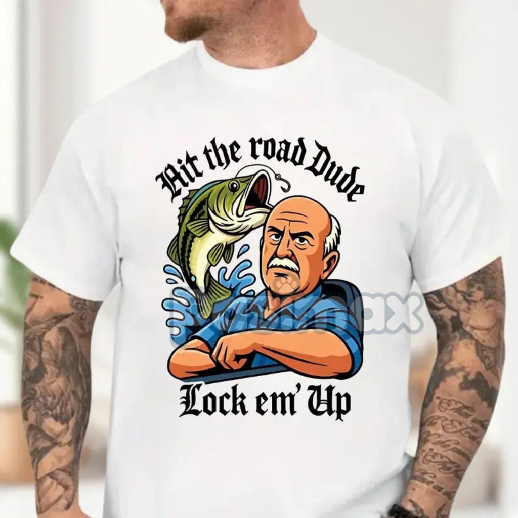 Pasimax "Lock 'Em Up" Funny T-Shirt — lifestyle context