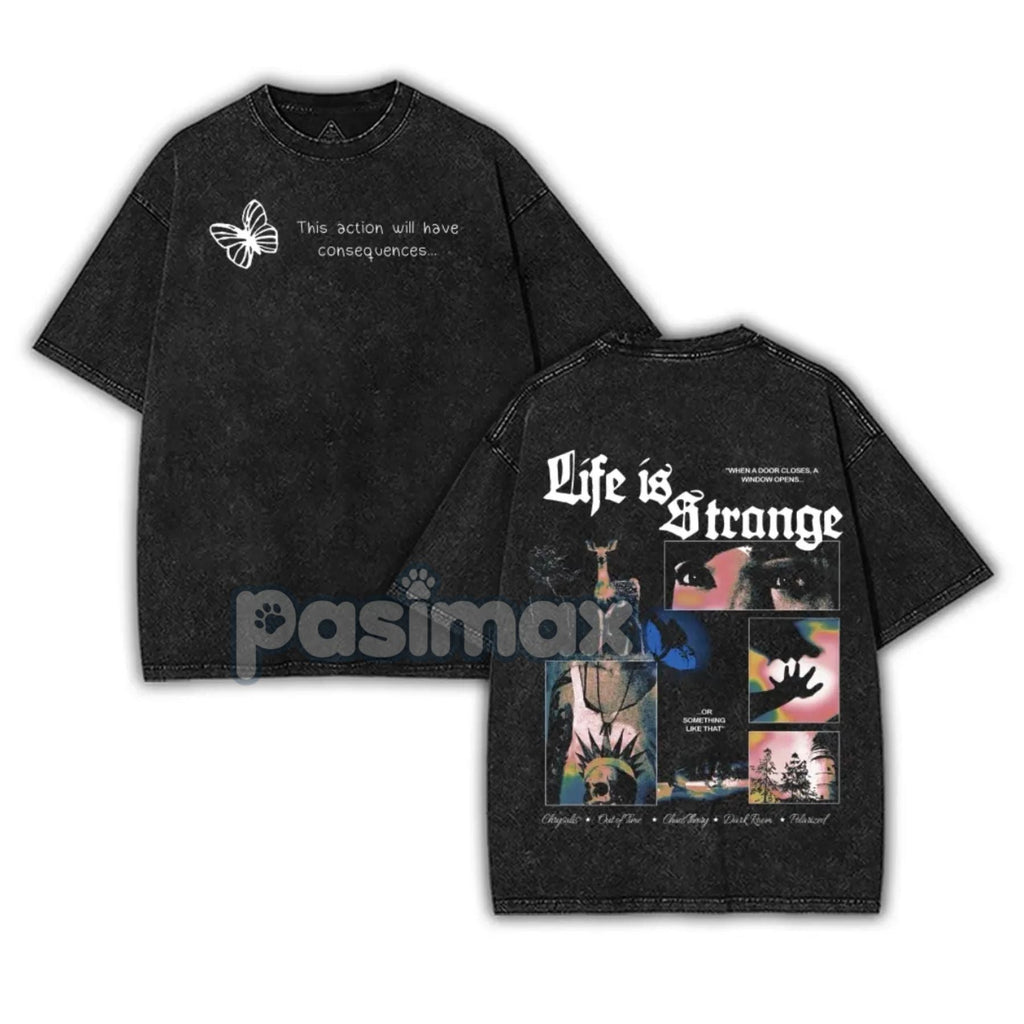 Pasimax Life is Strange Washed T-Shirt — detail close-up