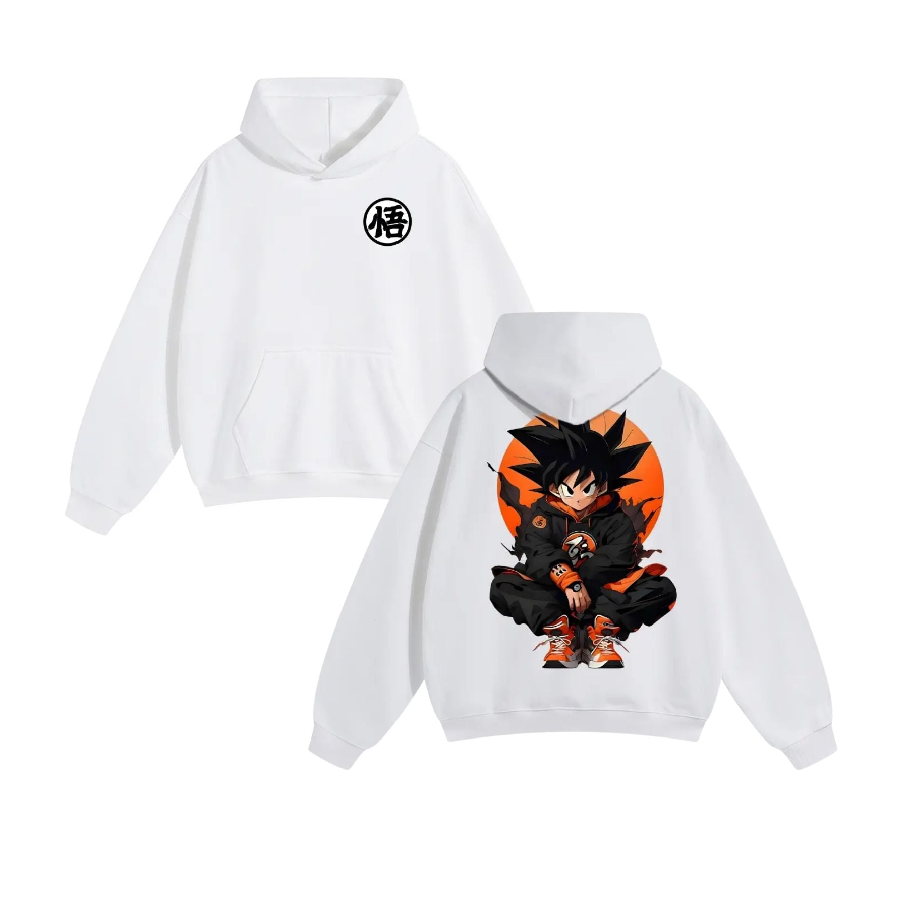 Pasimax 90s Retro Dragon Ball Z Hoodie — detail close-up