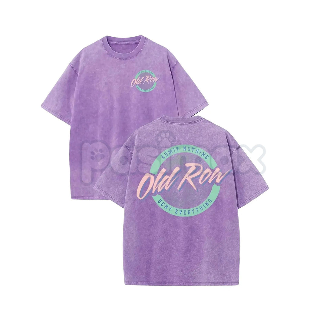 Pasimax Old Row Men's Vintage Washed Batik T-Shirt – Retro Coastal Graphic Streetwear Tee — detail close-up