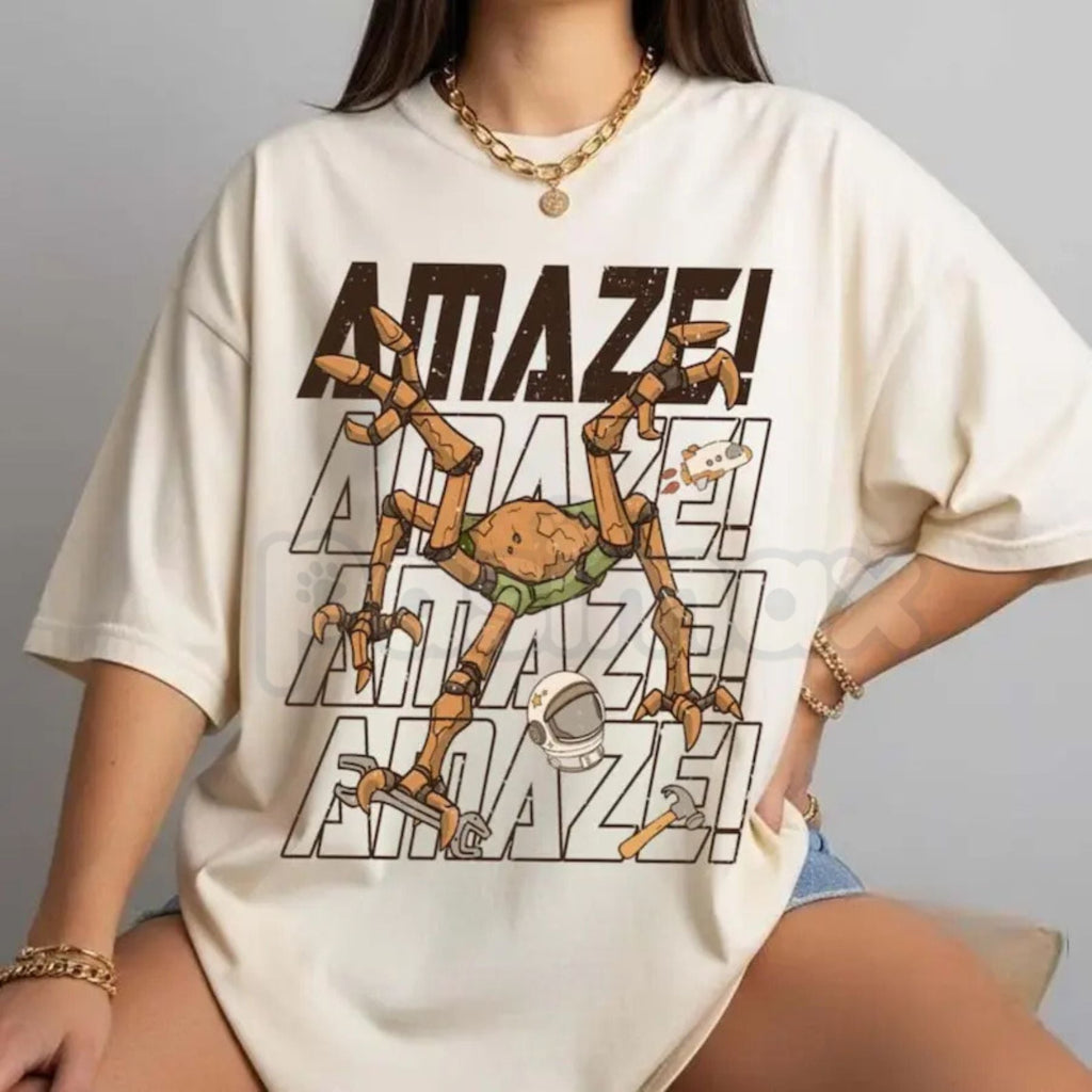 Pasimax "Rocky Amaze" Project Hail Mary T-Shirt - Inspirational Eridian Engineer Graphic Tee, Premium 100% Cotton Sci-Fi Read