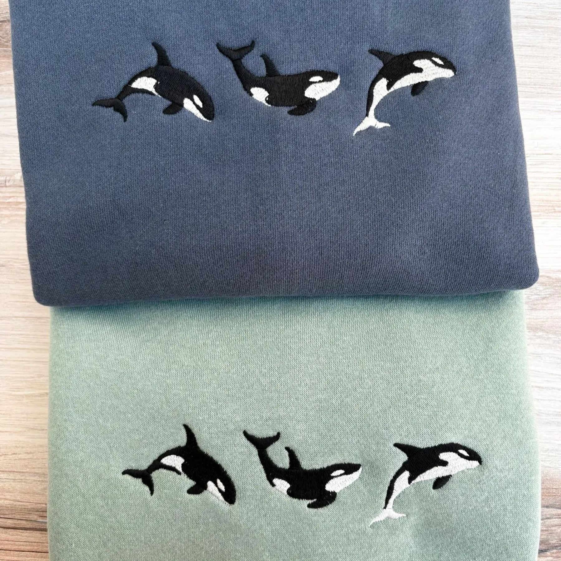Pasimax Embroidered Orca Sweatshirt — detail close-up