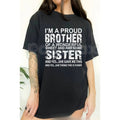 Pasimax Brother Birthday & Xmas Funny T-Shirt – Humorous Holiday Gift, Best Brother Graphic Sweatshirt & Hoodie — detail clos