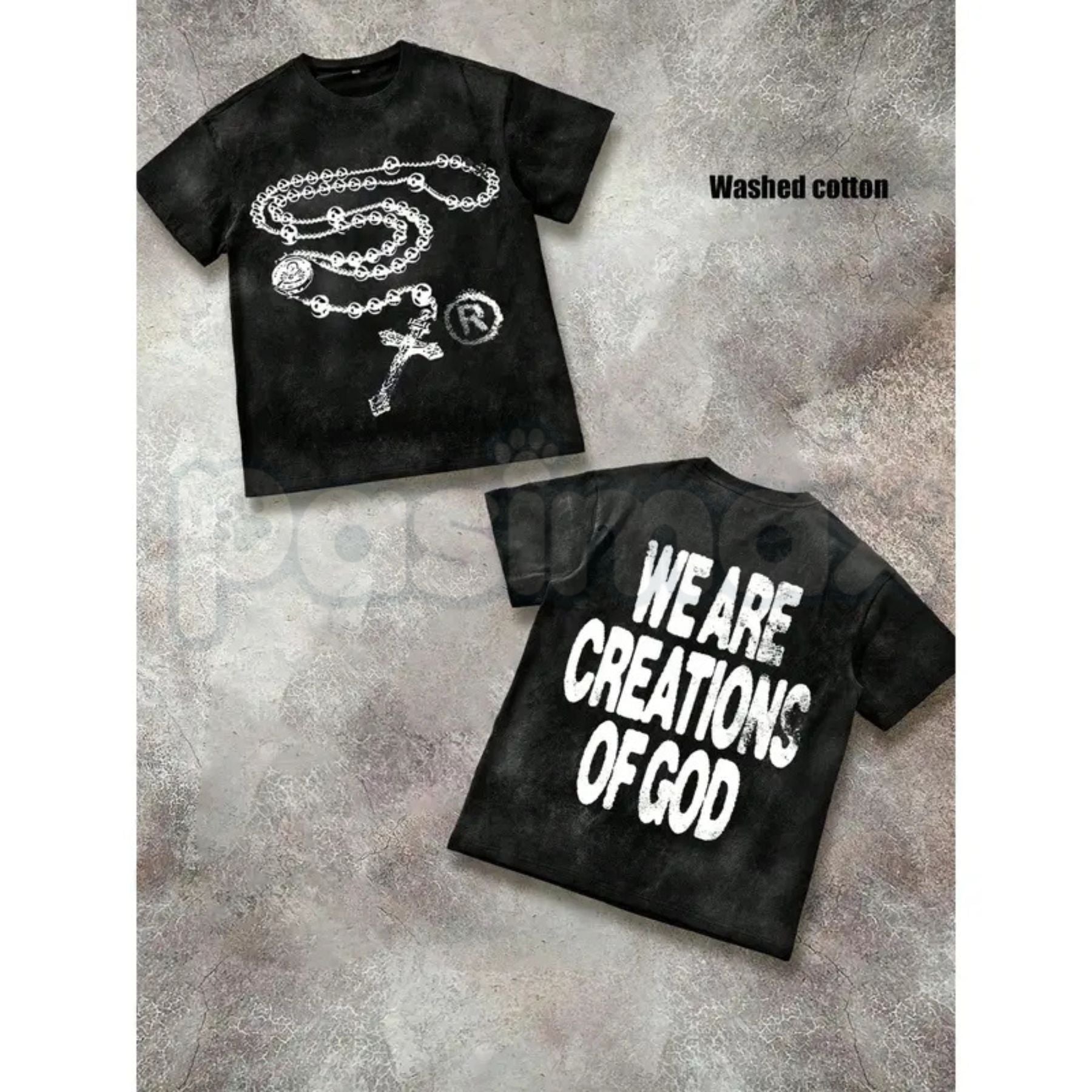 "We Are Creations Of God" Religious T-Shirt – Modern Streetwear Christian Graphic Tee, Premium 100% Cotton Faith-Based Top, Soft Lived-In Heavyweight Worship Style Shirt, Made in USA