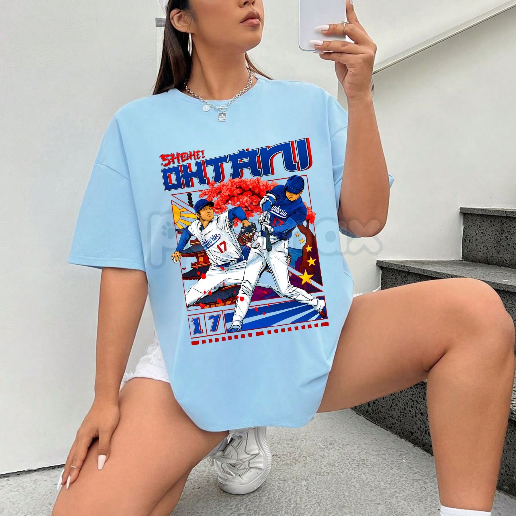 Pasimax Shohei Ohtani Graphic T-Shirt LA Baseball MVP Tee - Angels Dodgers Japan MLB Fan Apparel, Unisex Baseball Gift — deta