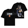 Pasimax Caleb Williams 18 – Iceman 'Cold' Celly For Da Bears Cotton Hoodie, Sweatshirt & T-Shirt — detail close-up