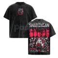 Pasimax Otaku Lux Uchiha Clan Sharingan T-Shirt – Retro Vintage Washed Naruto Anime Graphic Tee — detail close-up