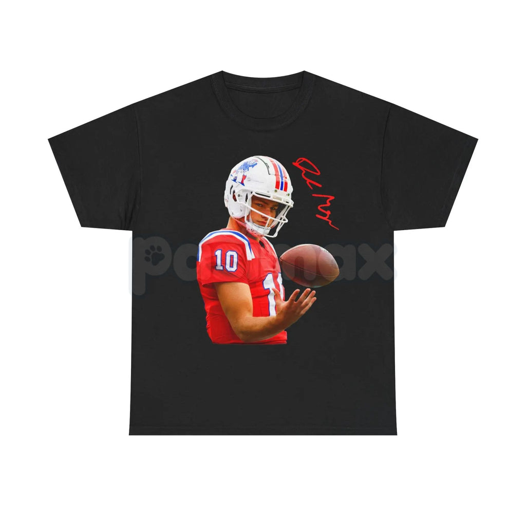 Pasimax Drake Maye Quarterback T-Shirt - New England Patriots Fan Apparel, NFL Rookie QB Graphic Tee, Unisex Football Gift — 