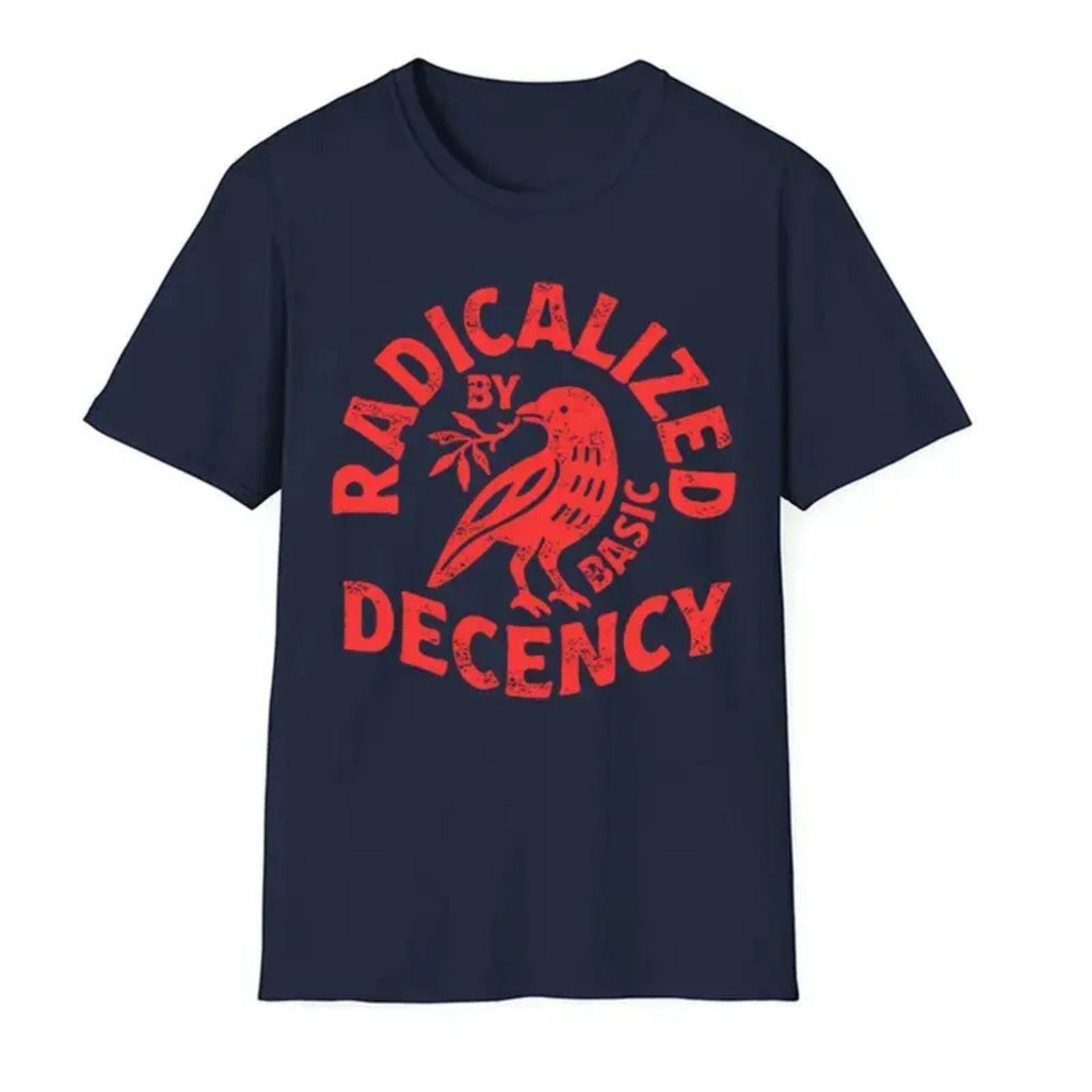 Pasimax "Radicalized By Basic Decency" T-Shirt — detail close-up