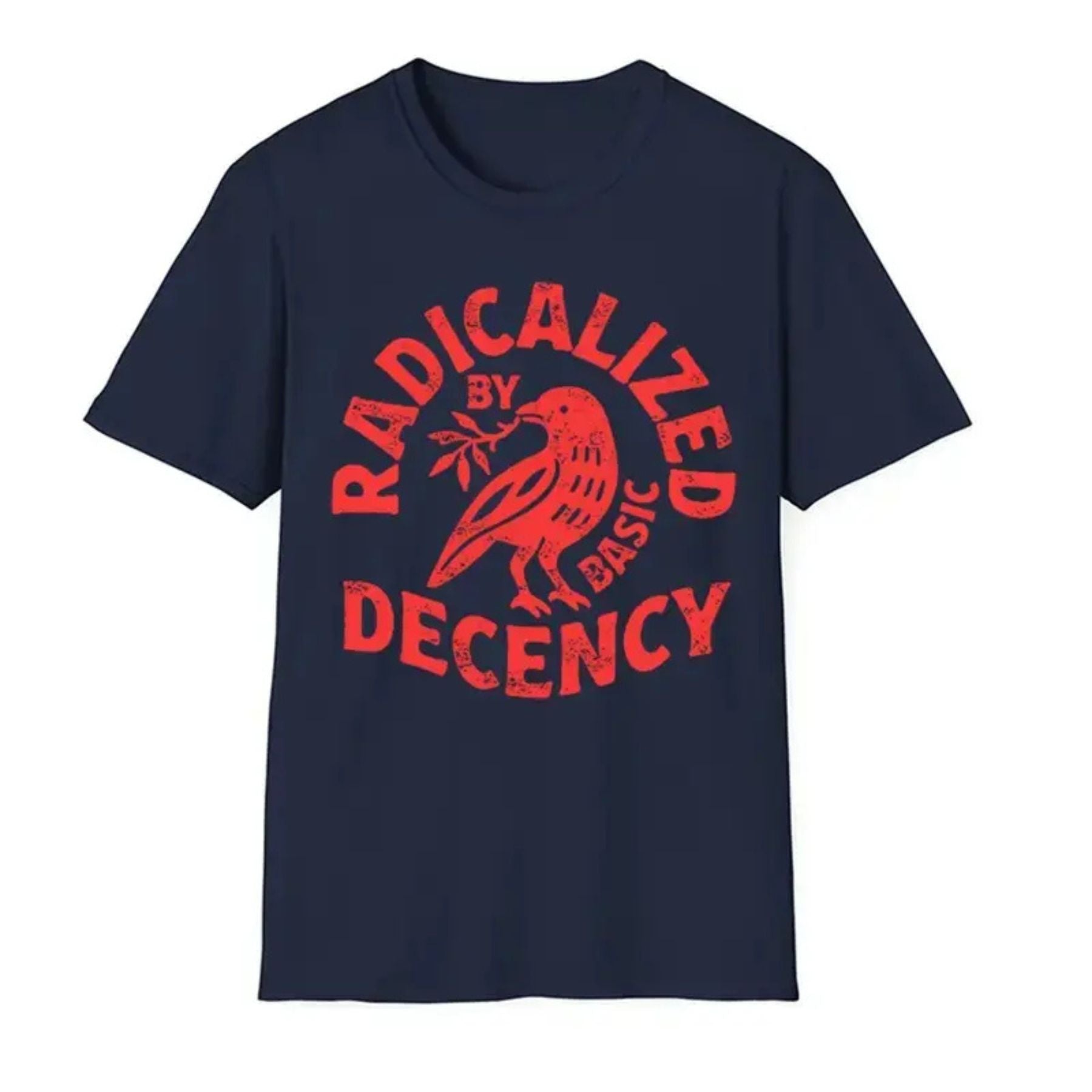 Pasimax "Radicalized By Basic Decency" T-Shirt — detail close-up