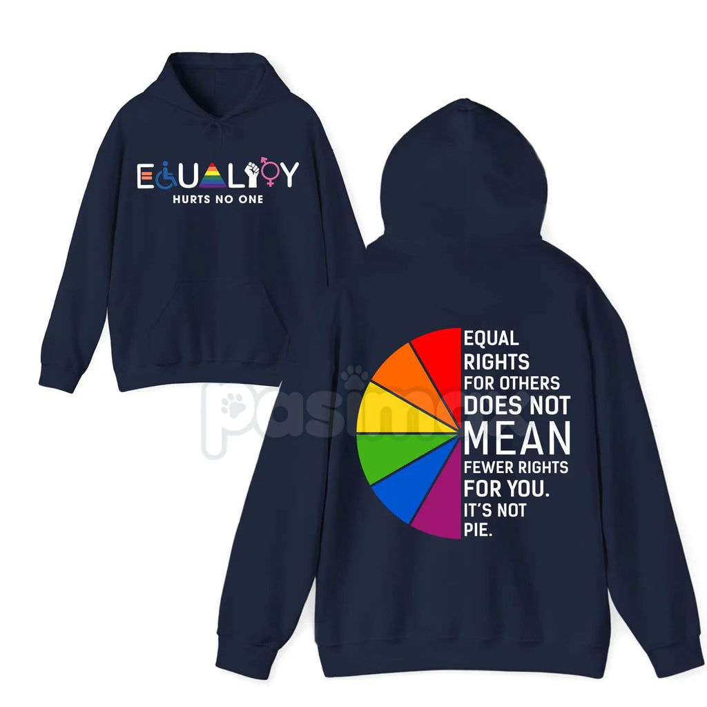 Pasimax Equality 2-Sided Hoodie – "Equal Rights For Others Doesn't Mean Fewer Rights For You" Statement Pullover, Social Just