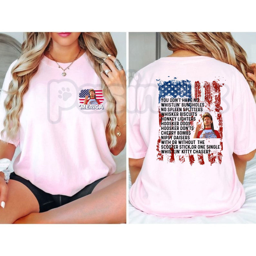 Pasimax "Joe Dirt" Funny 4th of July T-Shirt — detail close-up