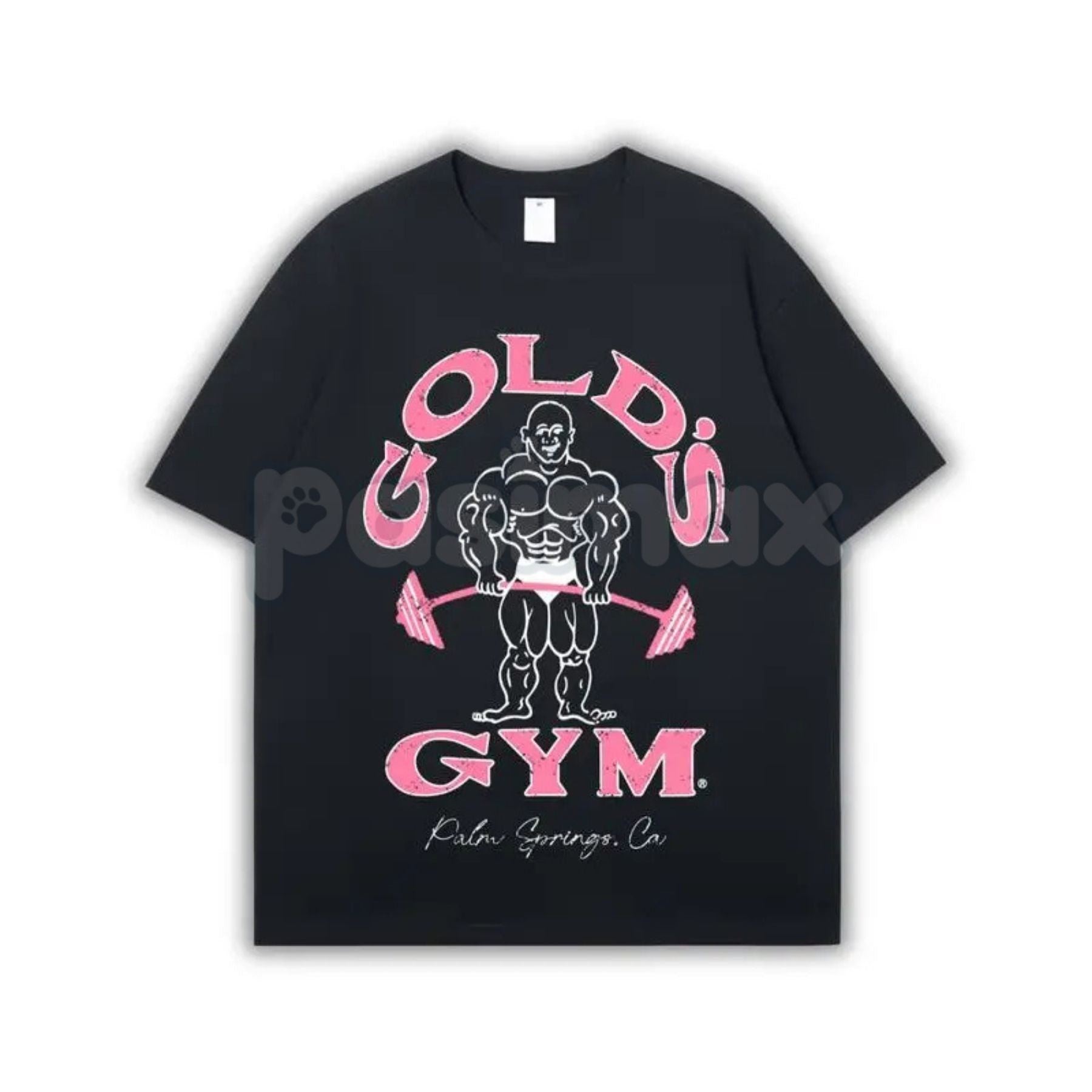 Pasimax Vintage 90s Gold’s Gym Palm Springs T-Shirt - Gold's Gym California Graphic Tee, Old School Bodybuilding Unisex Shirt