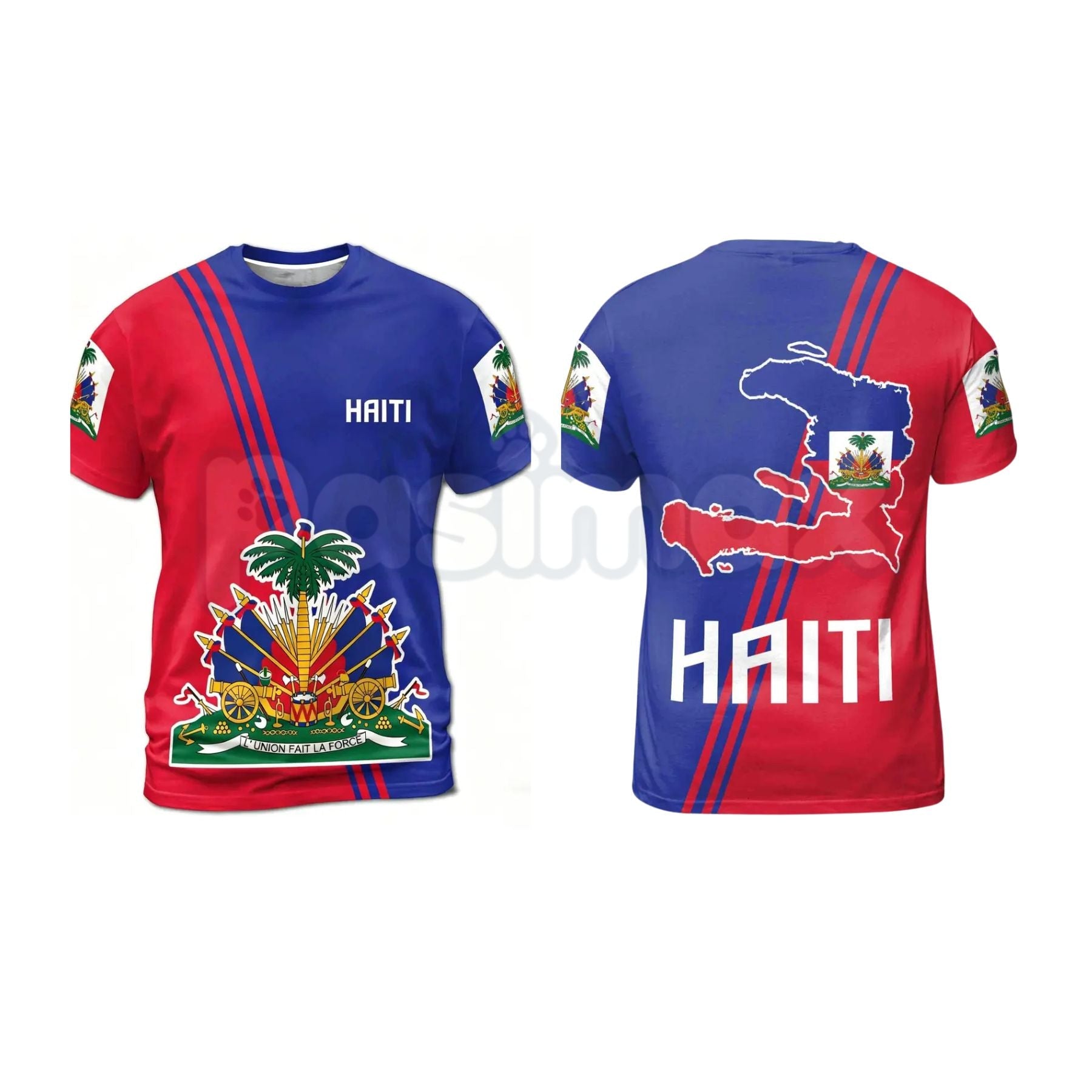 Men's Haiti Football Jersey – Comfortable Ethnic Pattern Sports Shirt, Haitian Pride Fan Apparel