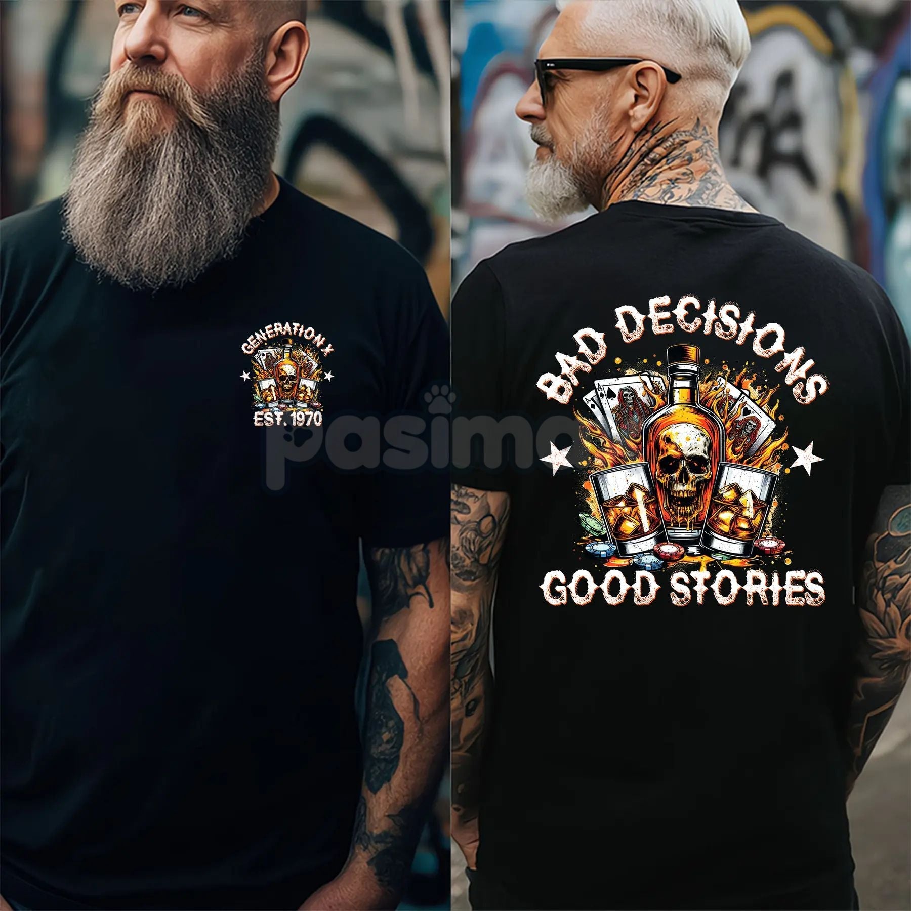 Pasimax Personalized Vintage Gen X Shirt — detail close-up
