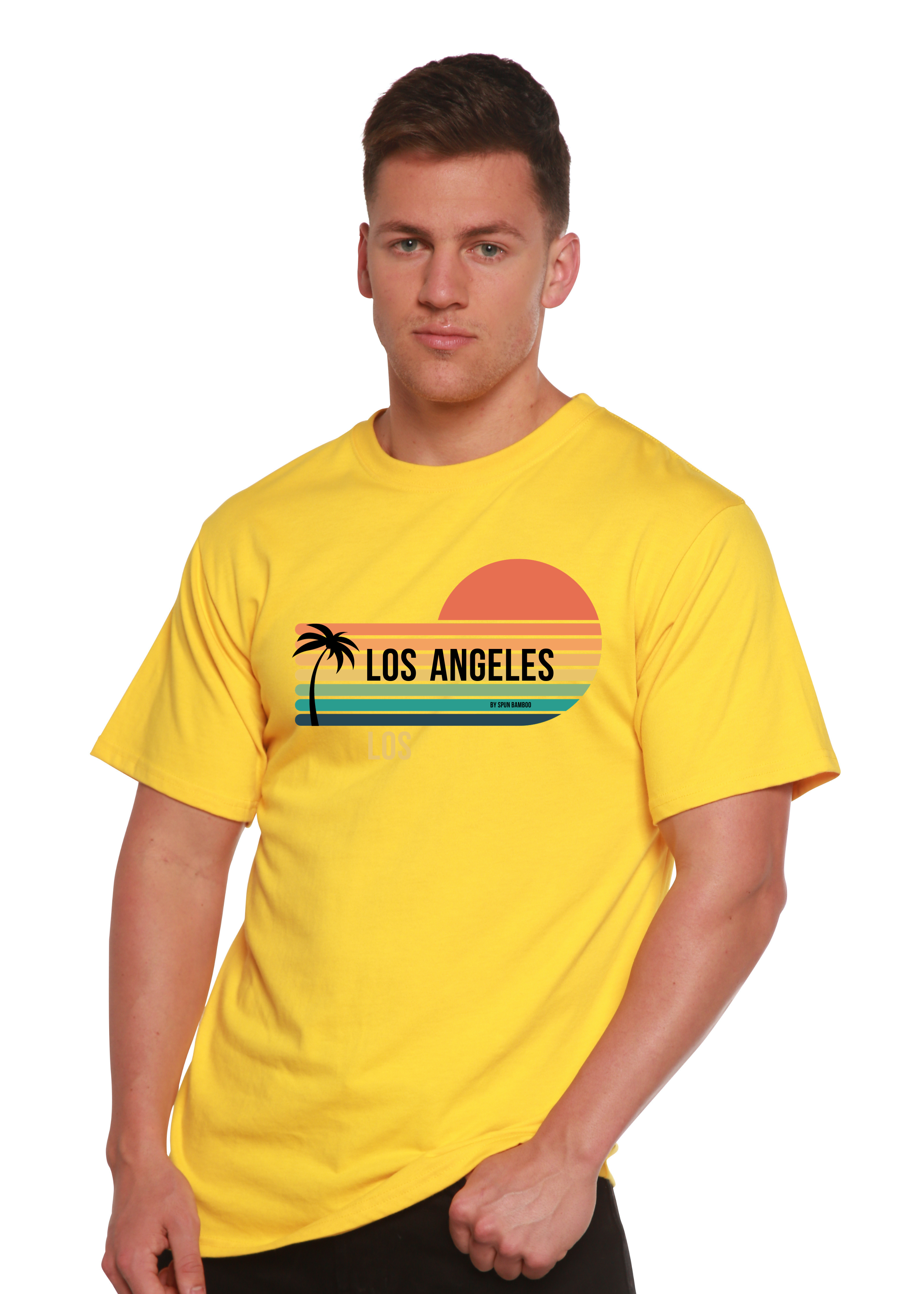 Spun Bamboo Los Angeles Spun Bamboo Unisex Bamboo Viscose/Organic Cotton Short Sleeve Graphic T-Shirt — alternative angle