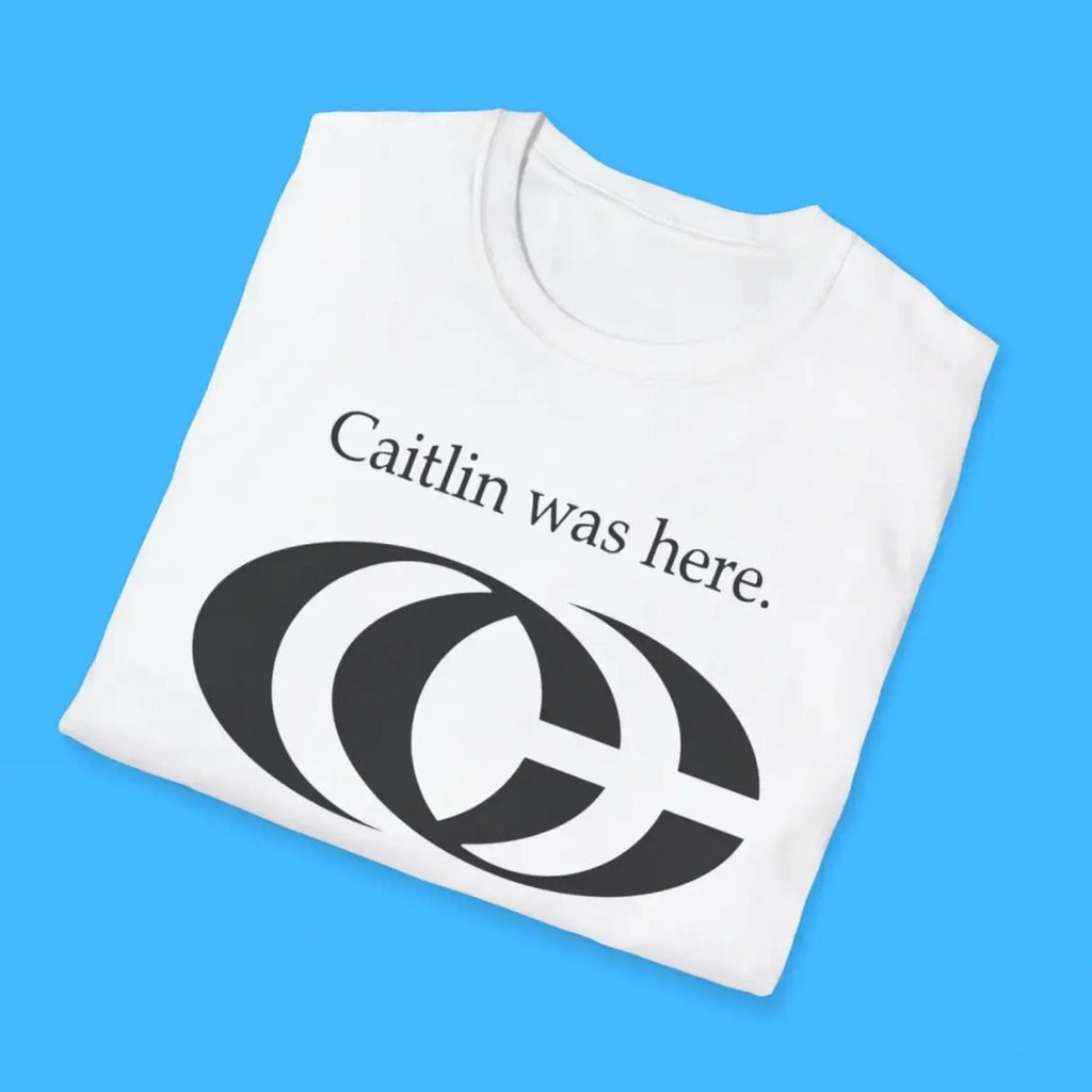 Pasimax "Caitlin Was Here" T-Shirt — detail close-up